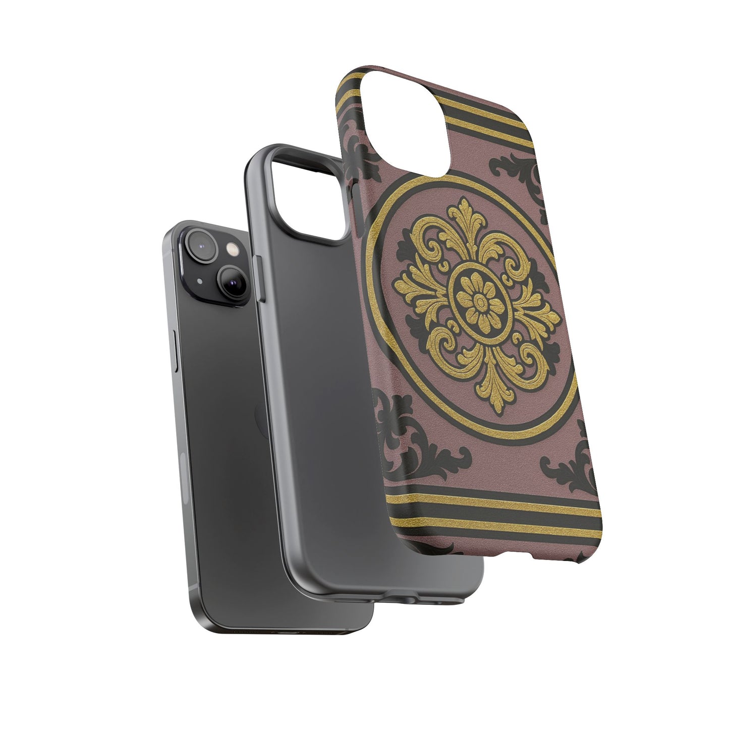 Gilded Mauve With Gold-Black Baroque Tough Cases
