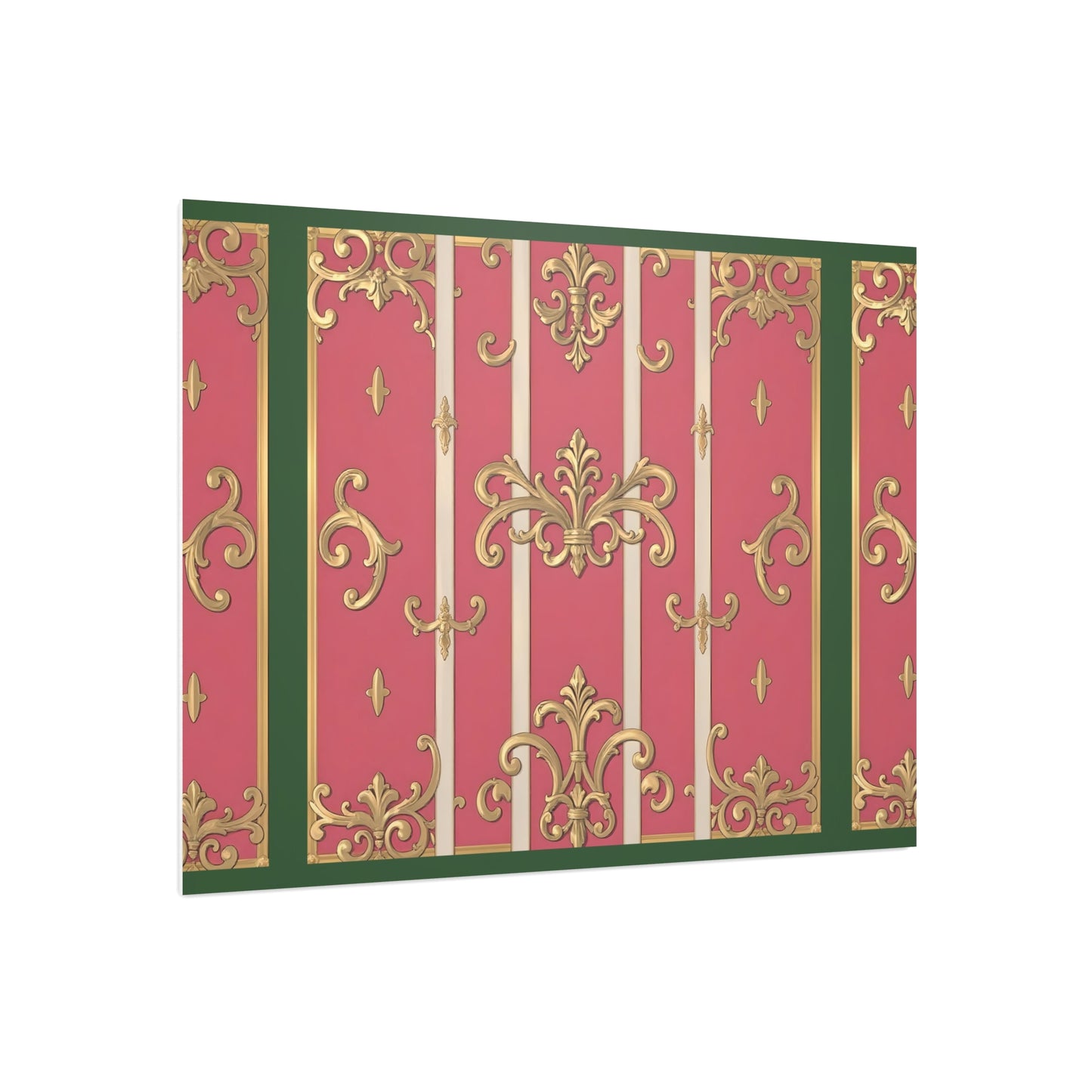 Elegant Green Border Pink & Gold Foam Board Decor - Party Backdrop, Art Display, Home Decor, Event Decoration, Wall Art