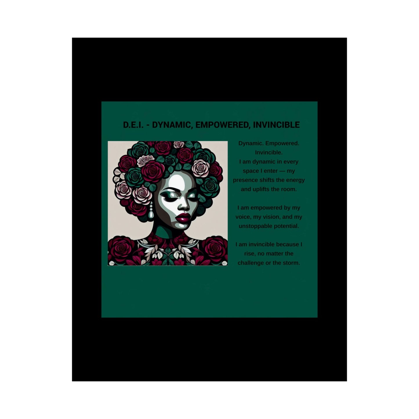 Empowered Feminine Wall Art Poster - Dynamic, Empowered & Invincible Design