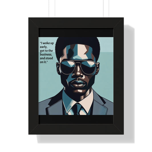 Stylish Framed Vertical Poster - Modern Art for Home Decor - "I woke up early"