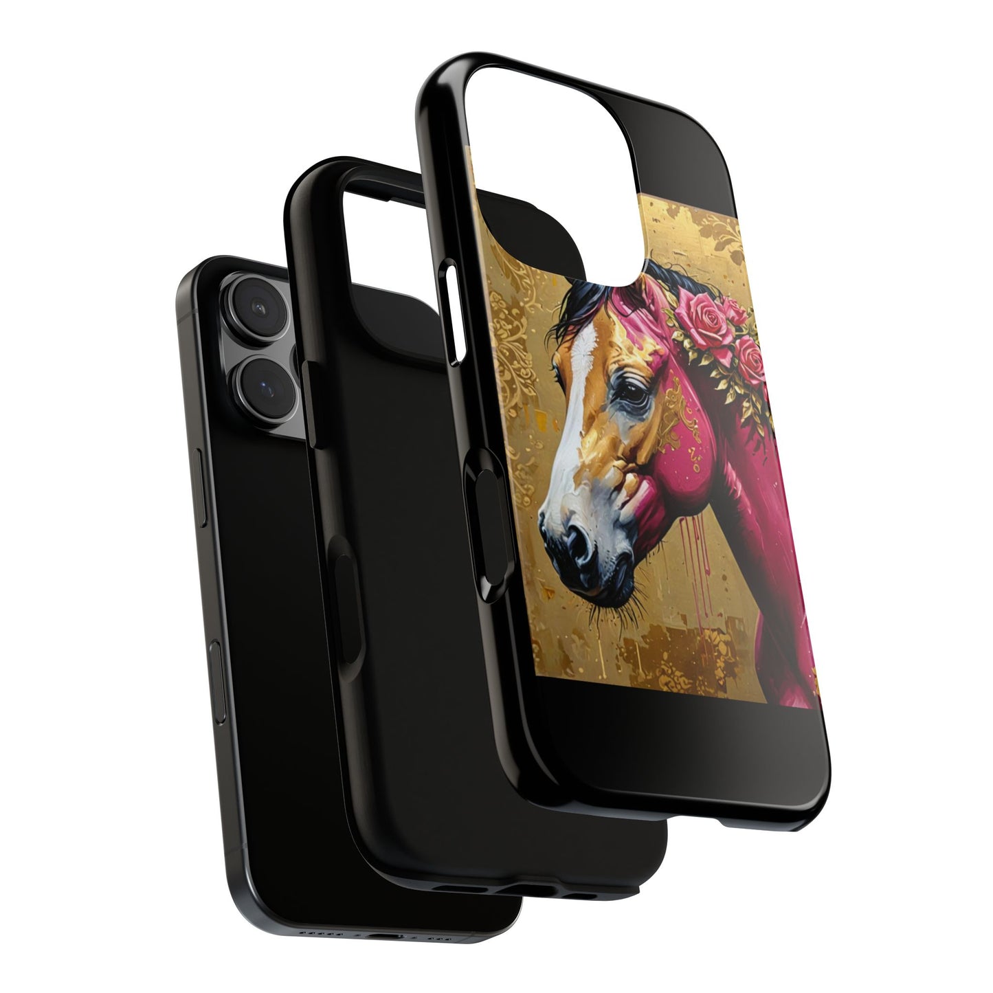 Phone Case - Elegant Horse Damask Design