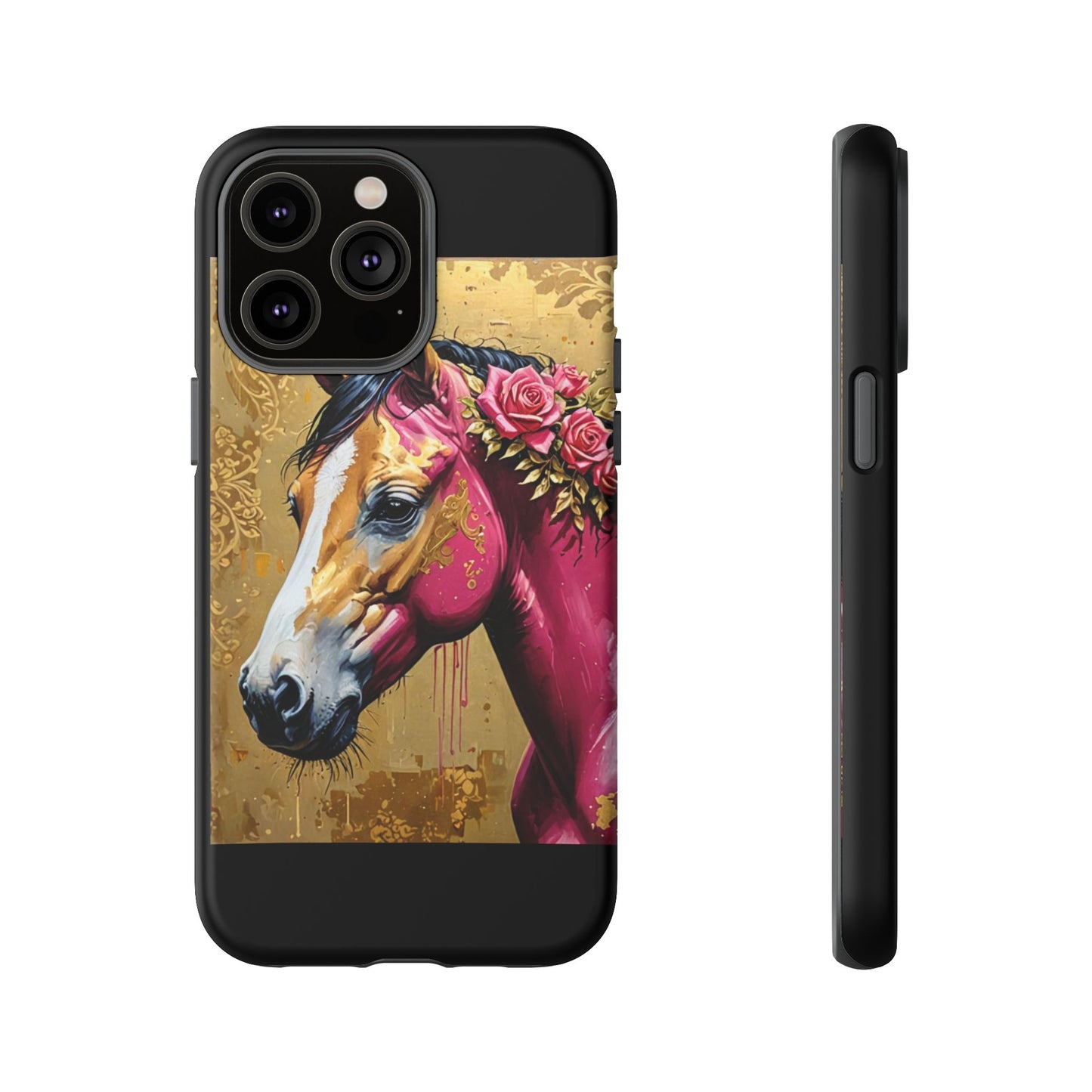 Phone Case - Elegant Horse Damask Design