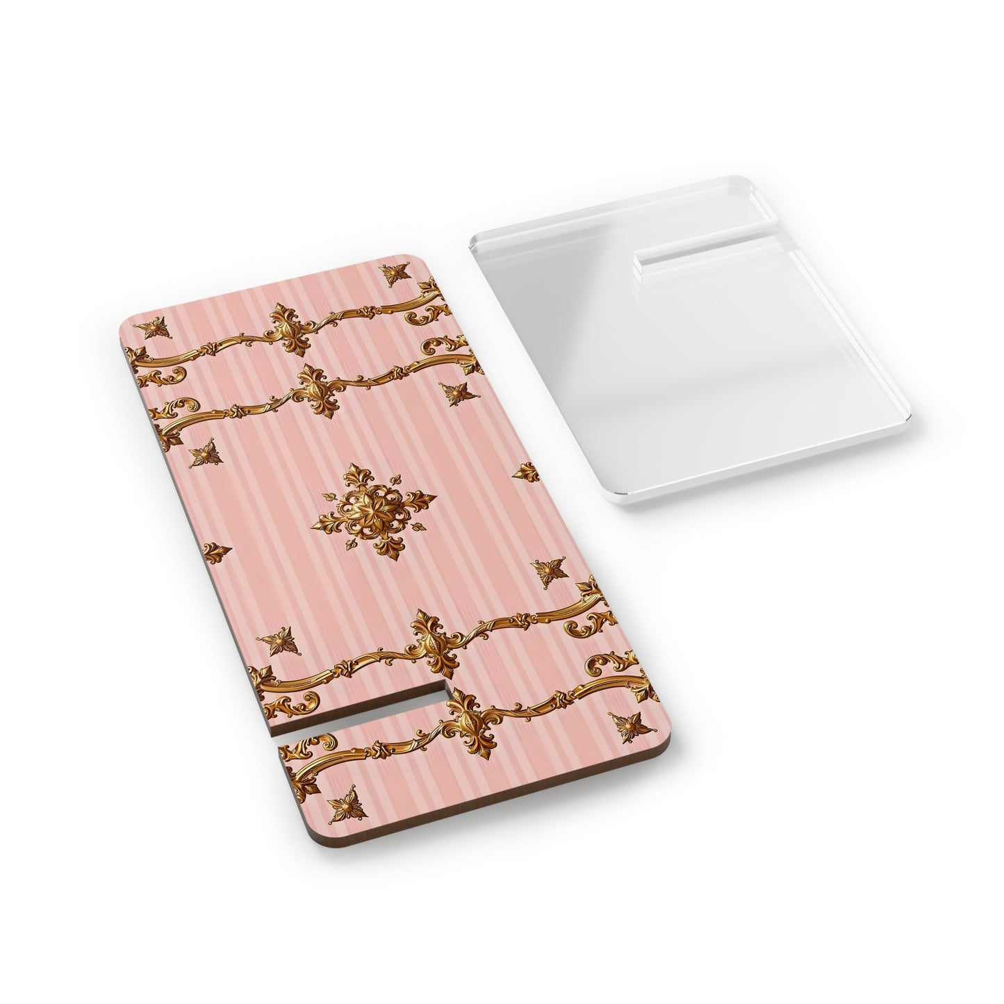 Elegant Pink Smartphone Display Stand - Decorative Phone Holder for Home & Office