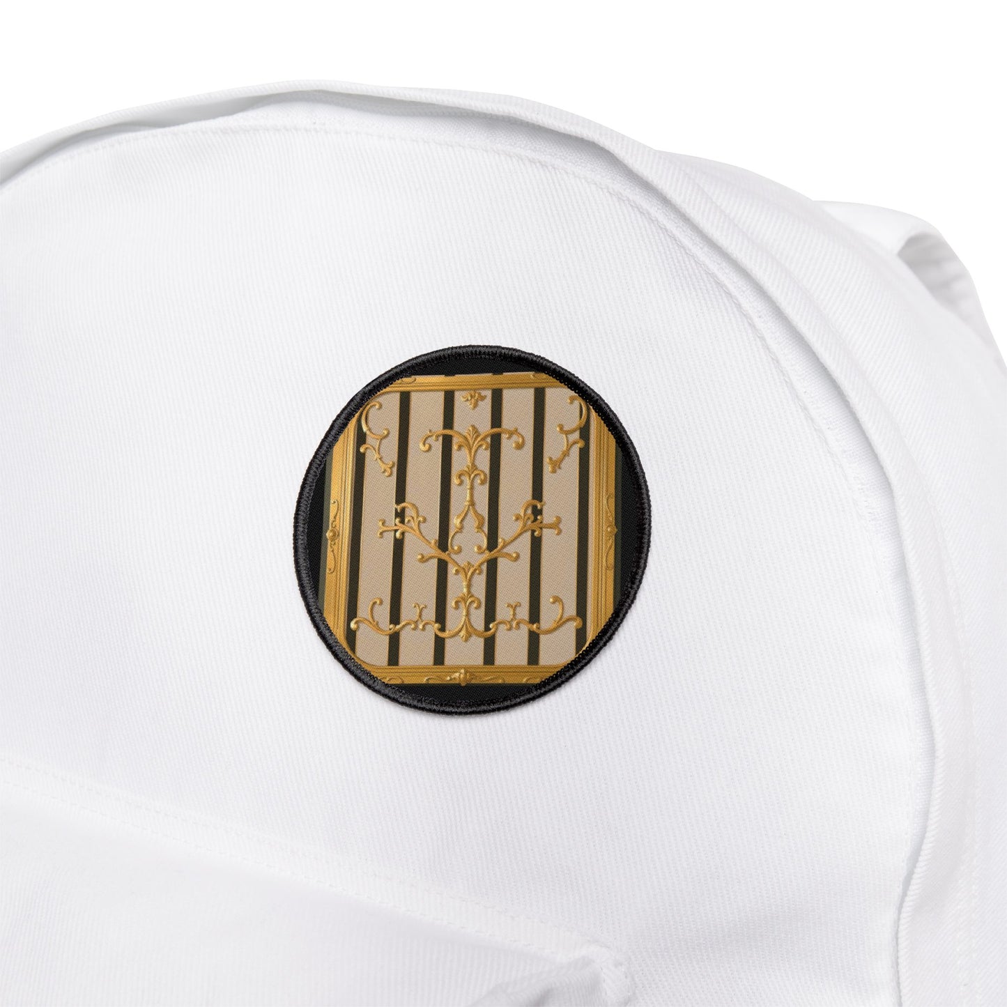 Iron-On Patches - Beige Striped Gold Rococo
