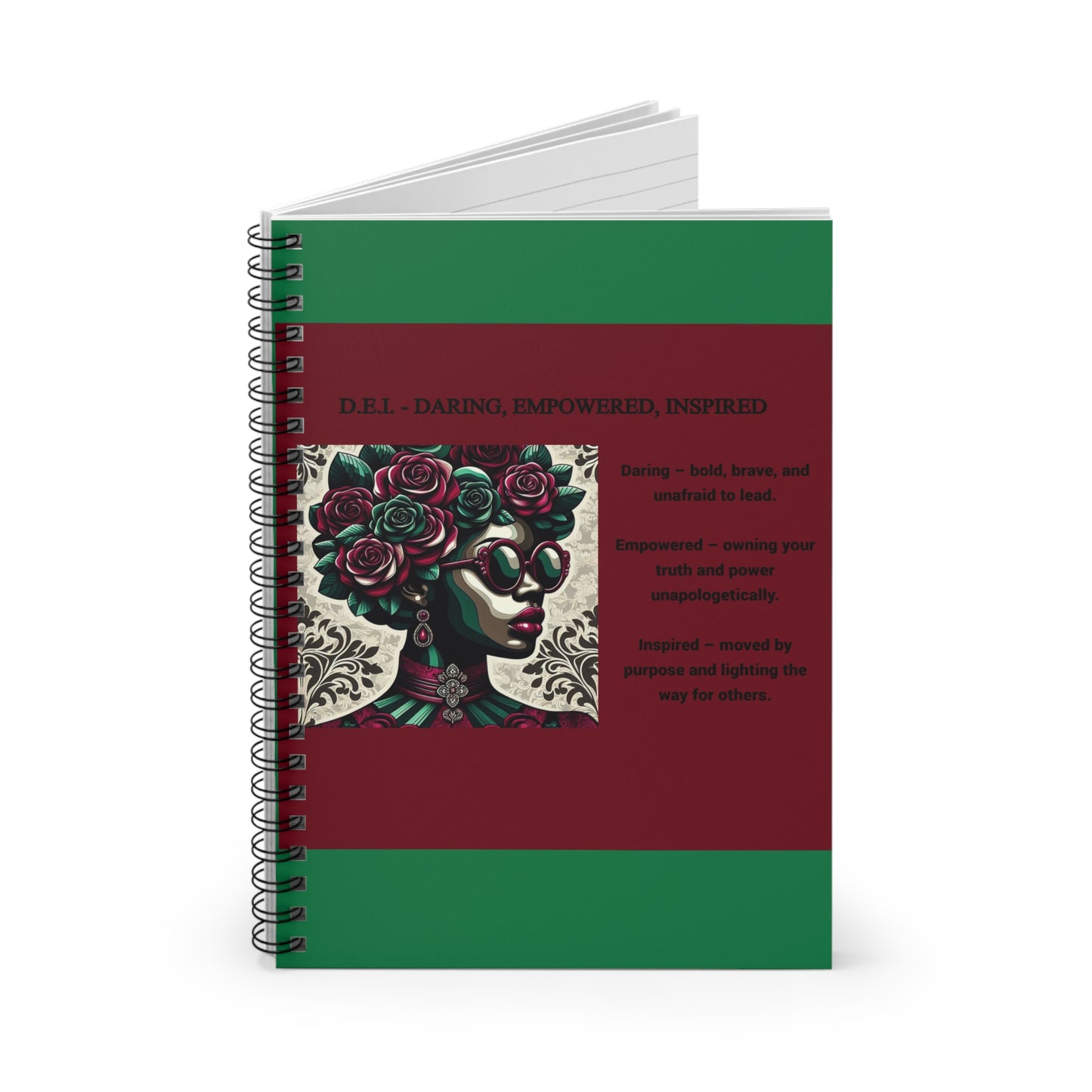 Empowered Spiral Notebook - Affirmation & Inspiration Journal - Daring, Empowered, Inspired