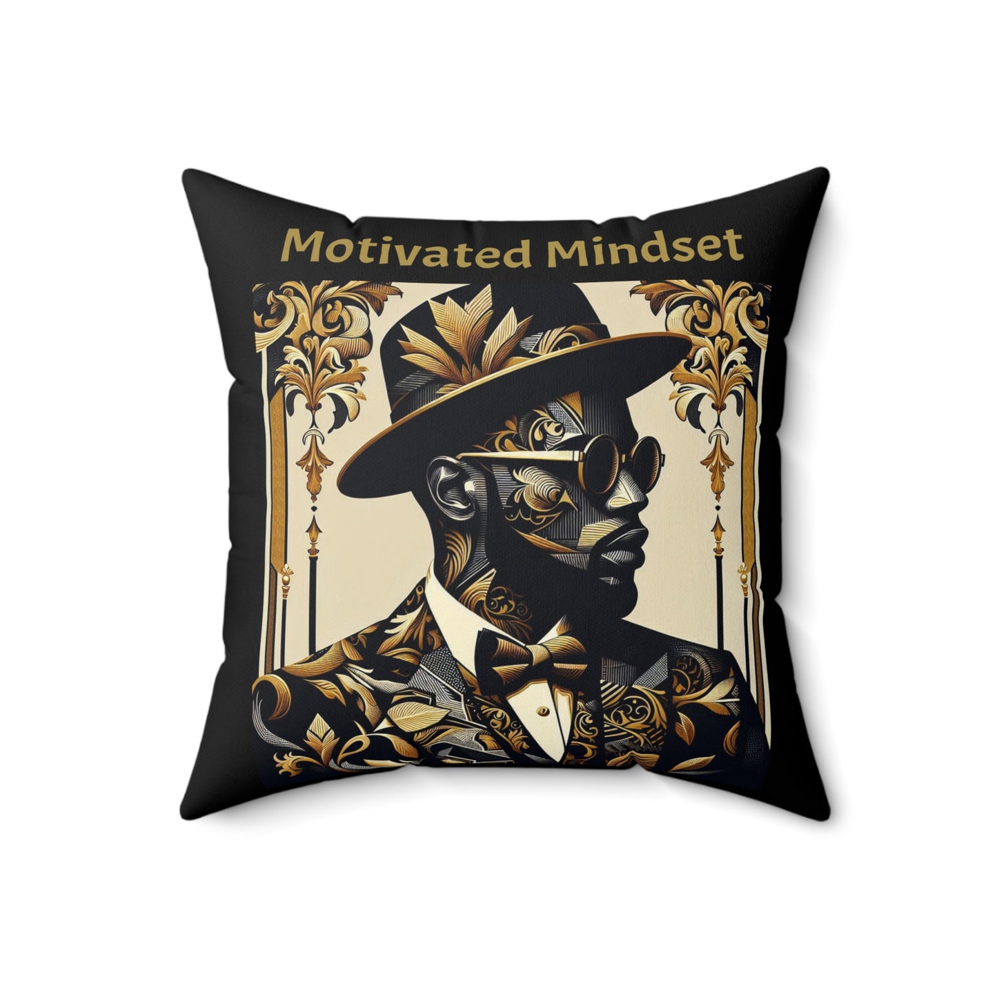 Motivated Mindset Decorative Pillow, Motivational Home Decor, Inspirational Throw Pillow, Gift for Him, Office or Bedroom Accent
