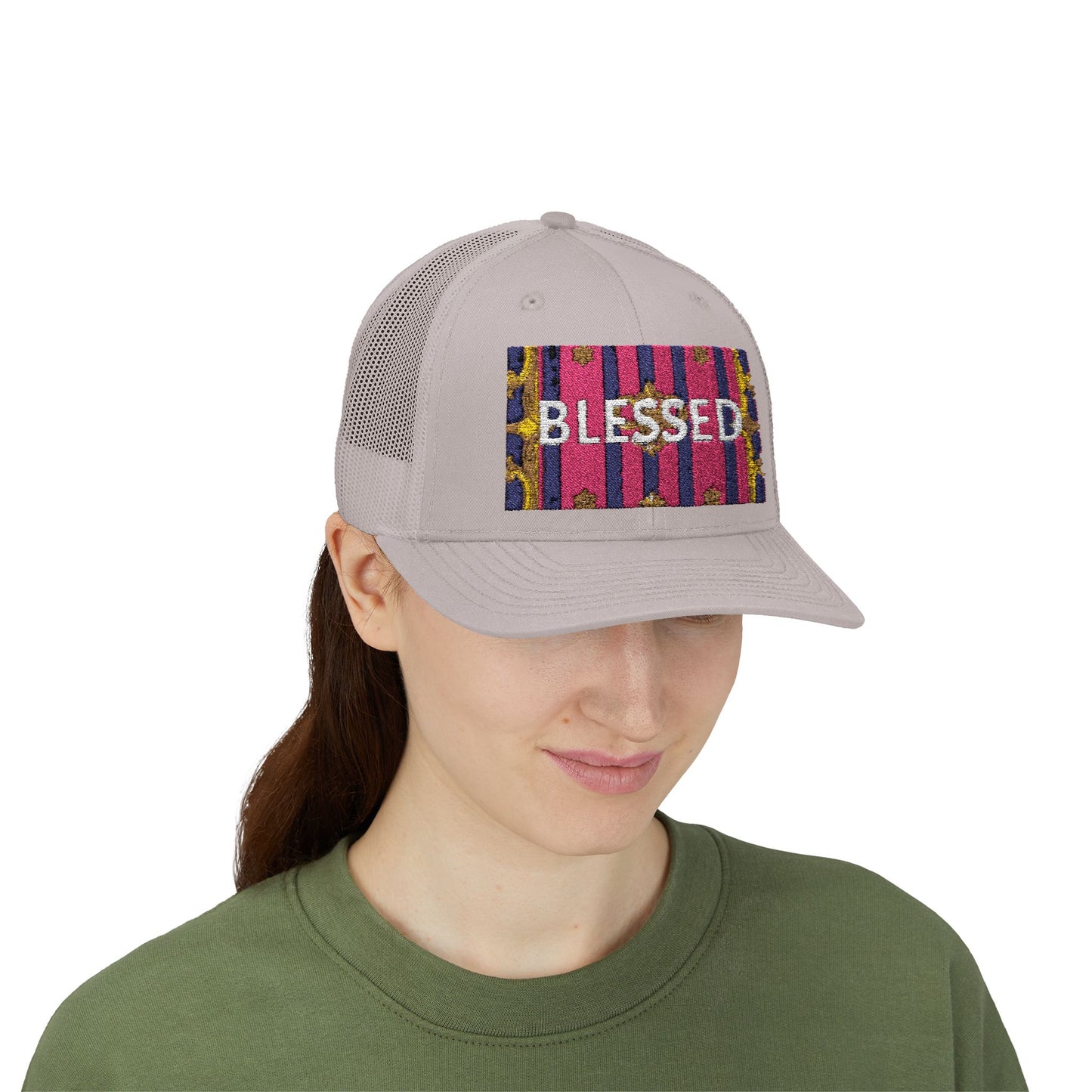 Blessed Snapback Trucker Cap - Inspirational Hat for Faith, Casual Wear, Gifts, Outdoor Activities, Summer Style