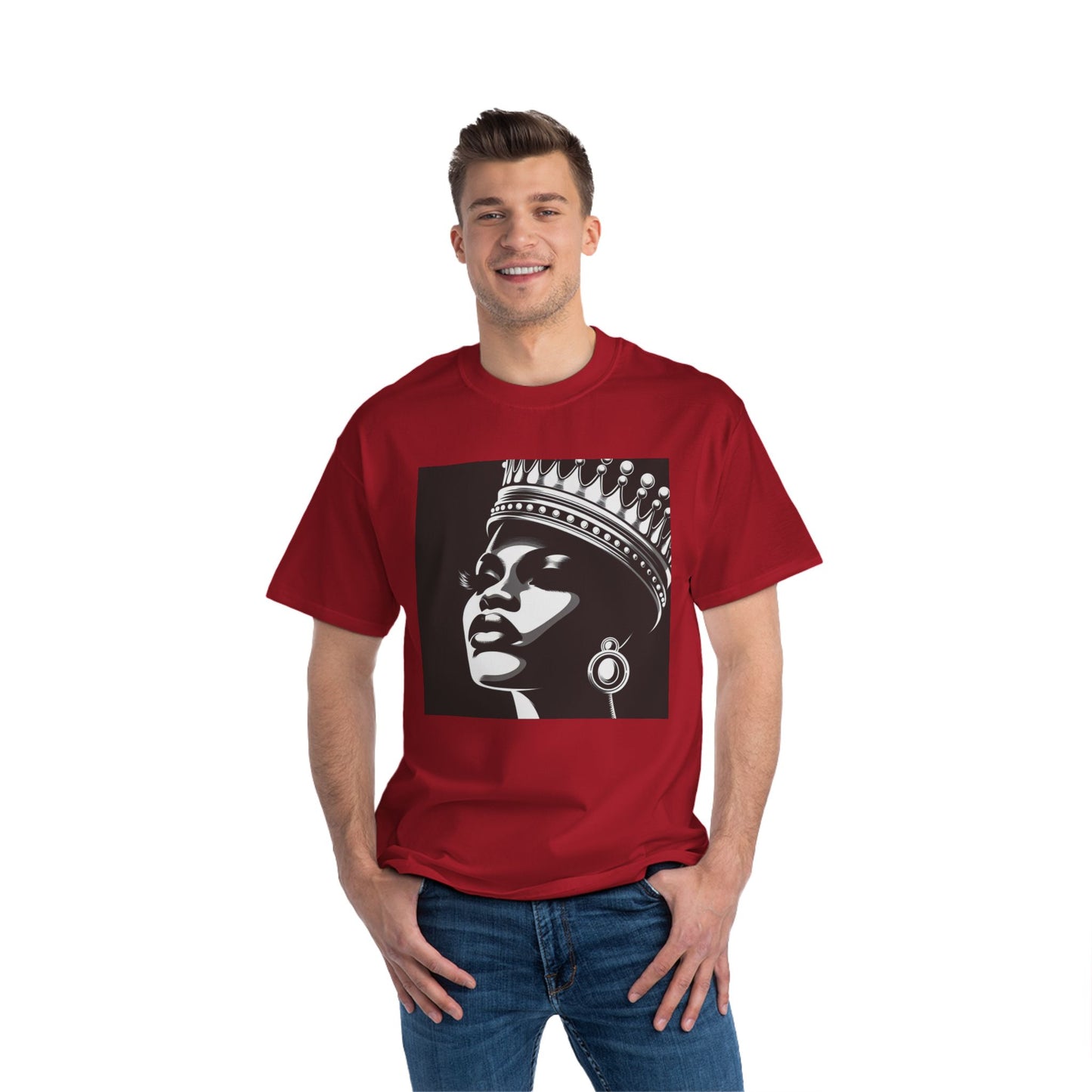 Crowned Beauty T-Shirt, Unisex, Short-Sleeve Tee, Graphic Art Shirt, Queen Vibes Apparel, Unique Gift for Women, Fashion Statement Top