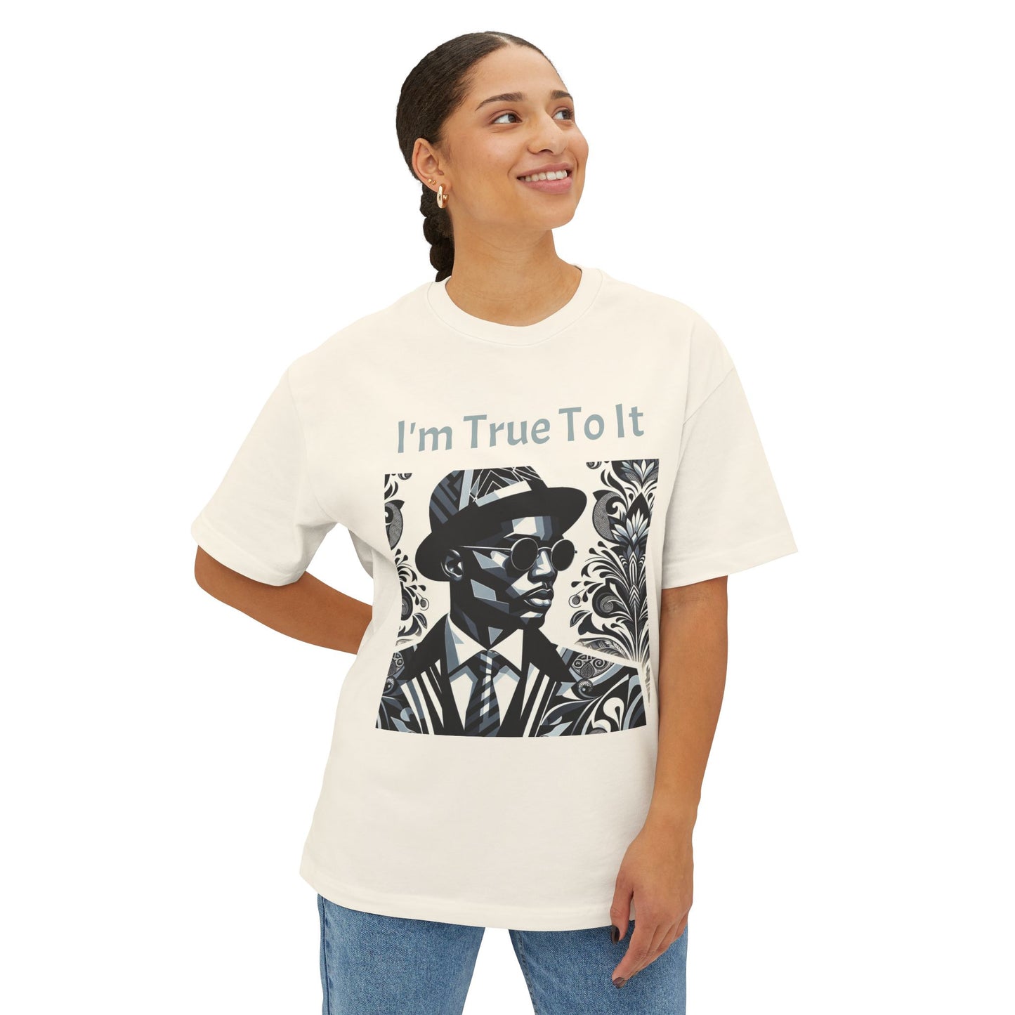 Stylish Oversized Tee, Graphic Tee, Casual Summer Tee, Urban Fashion, Vintage-Inspired T-Shirt - True To It