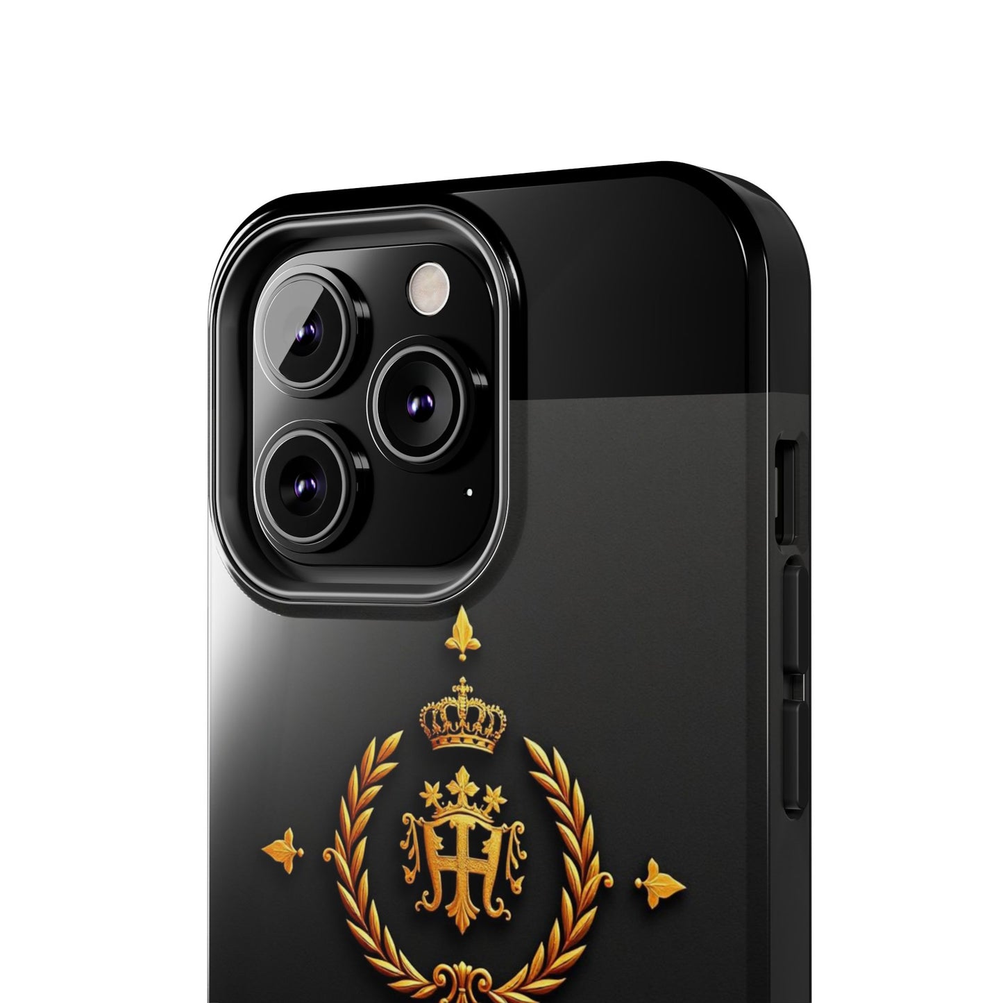 Luxurious Monarch Phone Case, Tough Phone Covers, Elegant Tech Accessories, Gold Crown Design, Stylish Gift for Him/Her - Gold Crest