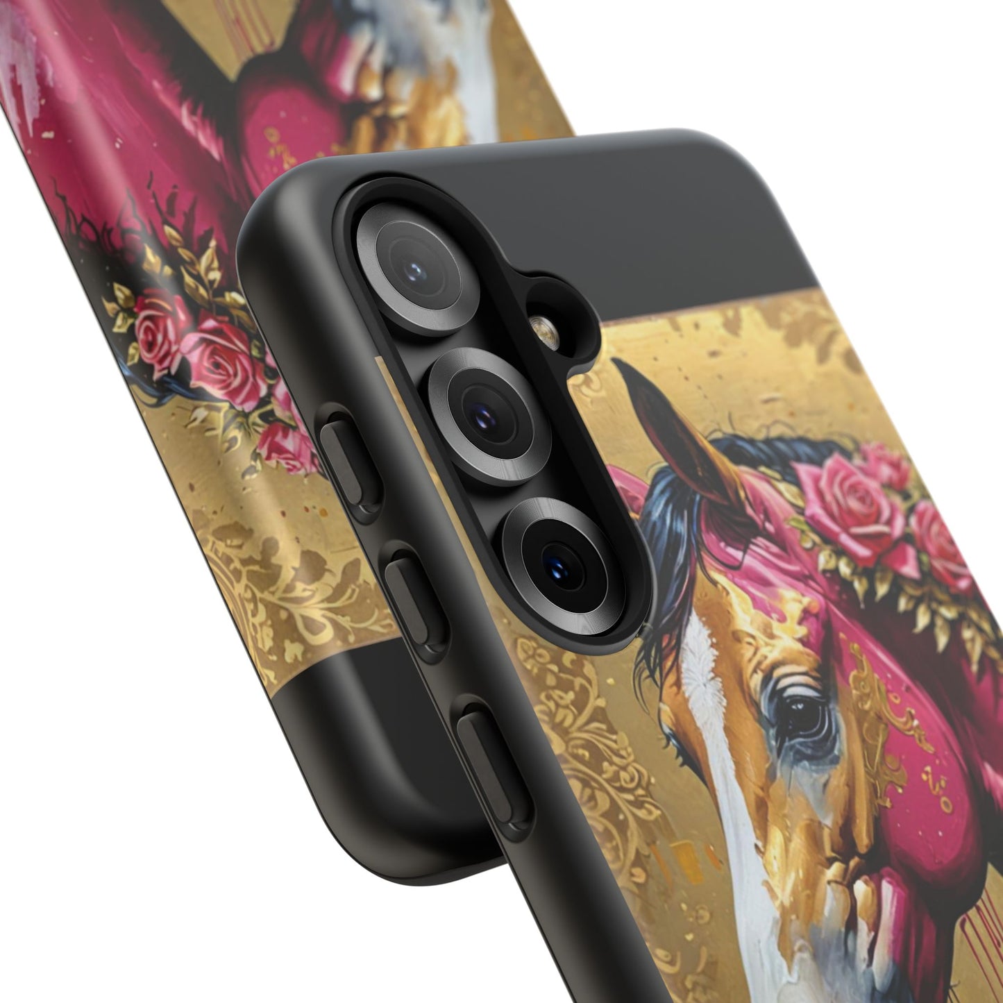 Phone Case - Elegant Horse Damask Design