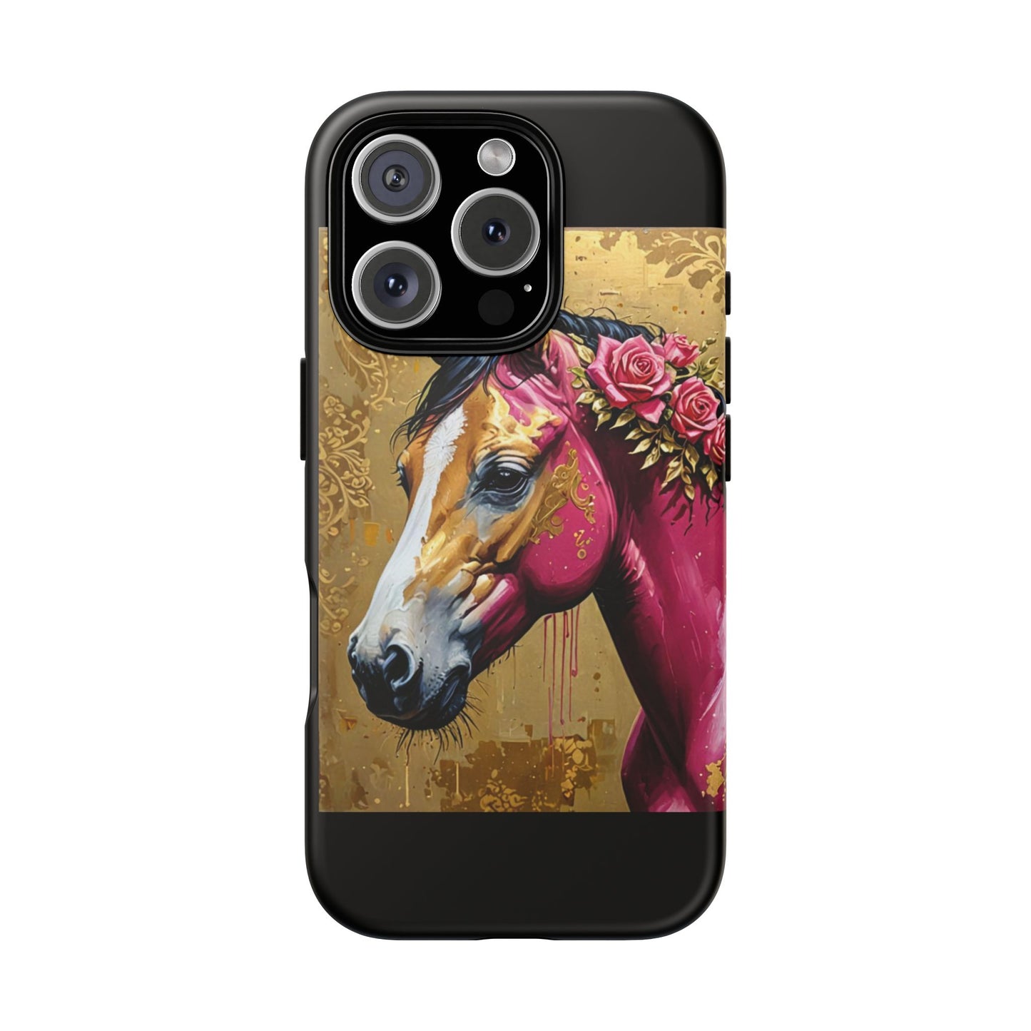 Phone Case - Elegant Horse Damask Design