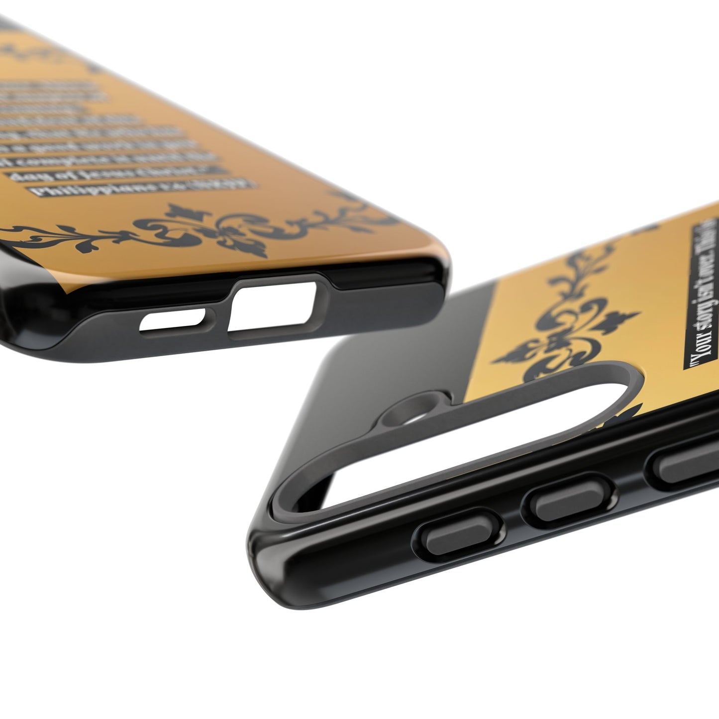 Elegant Floral Motif Phone Case - Tough Cases with Vintage Design - "Your story isn't over"