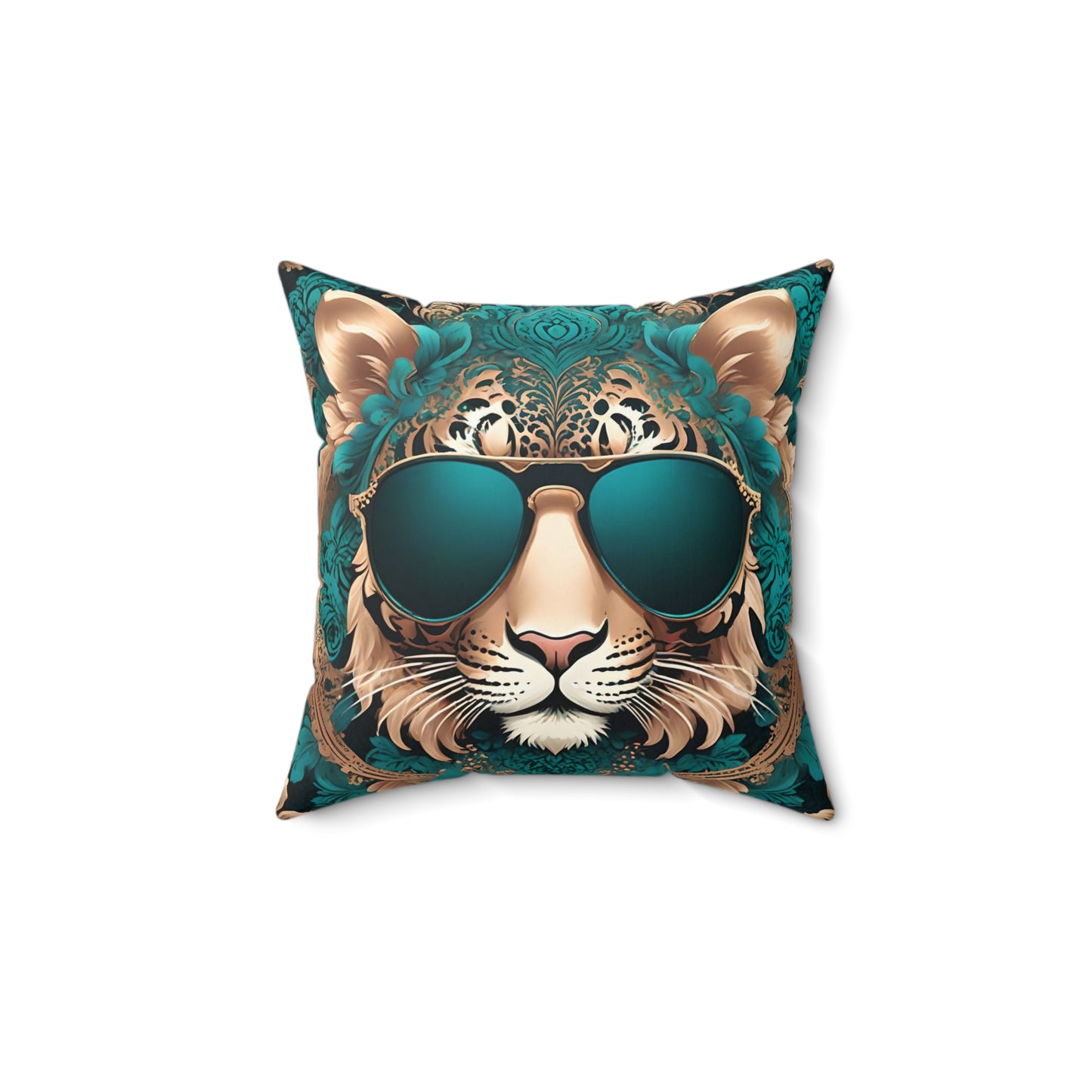 Cool Tiger Faux Suede Pillow - Stylish Animal Decor for Home