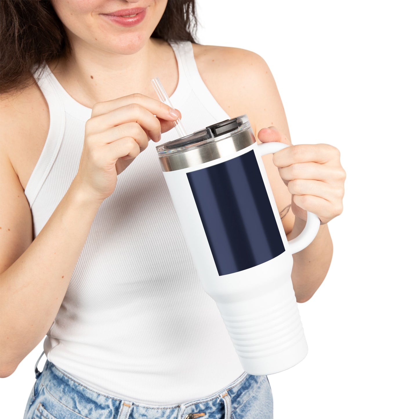 Lunar Midnight 40oz Insulated Travel Mug, Perfect for Coffee Lovers, Customizable Drinkware for Road Trips, Personalized Gift for Teachers, Durable