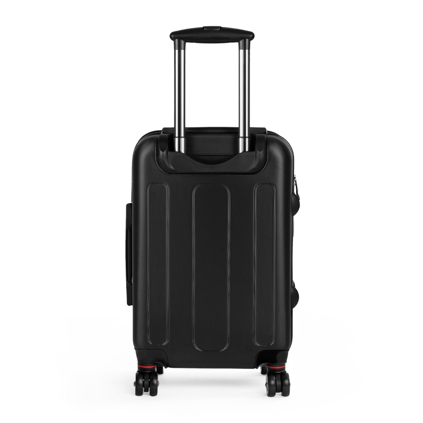 Elegant Striped Suitcase, Stylish Travel Luggage, Unique Carry-On, Trendy Vacation Bag - Black & Matte Mint Striped Rococo