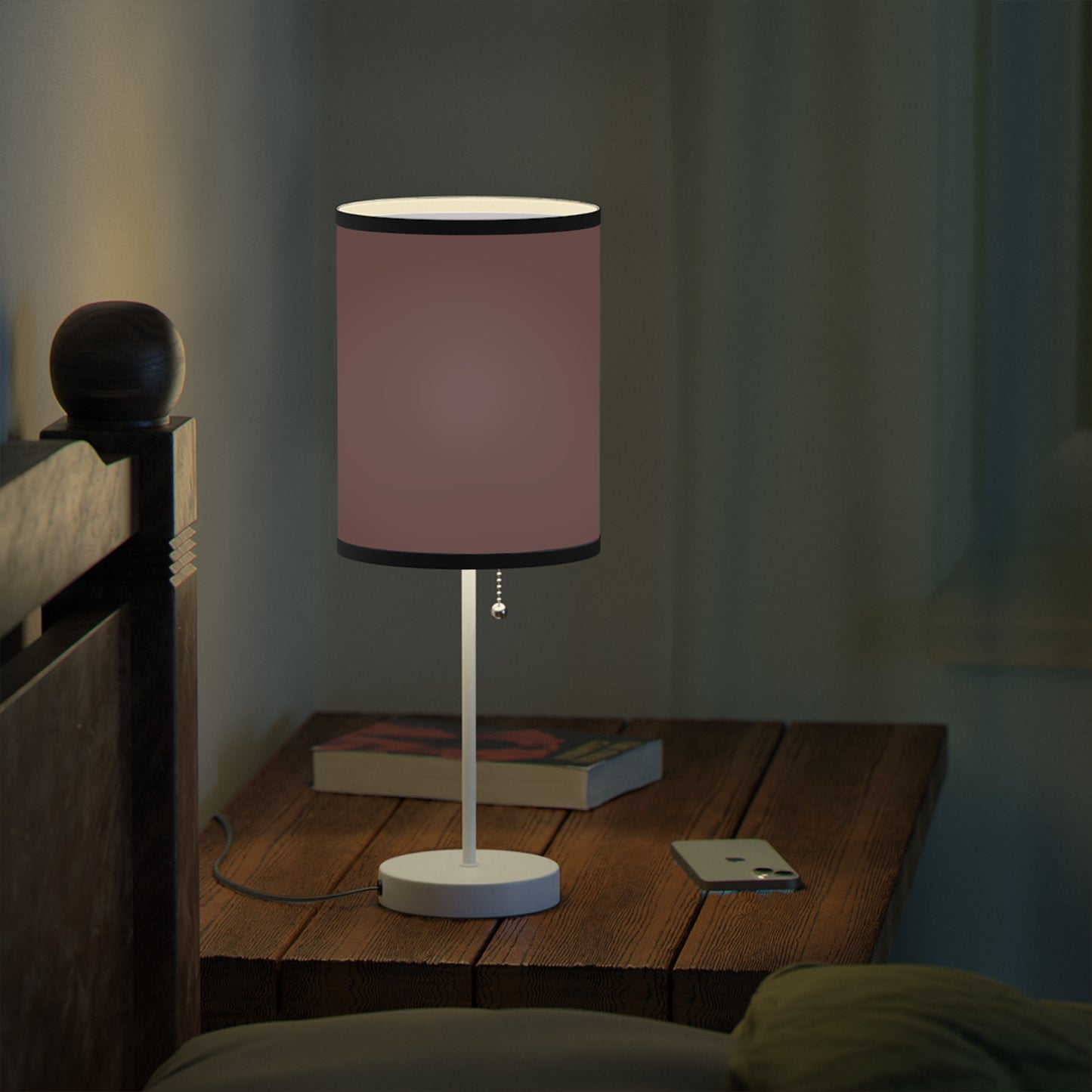 Brown Merlot Table Lamp, Stylish Home Decor, Modern Lighting, Bedroom, Living Room, Gift Idea for Housewarming, Adjustable Illumination