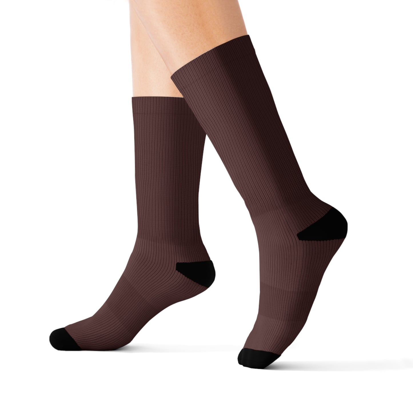 Stylish Brown Merlot Sublimation Socks for Comfort and Fashion, Gifts for Her, Layering Accessories, Personalized Hosiery, Trendy Everyday Wear