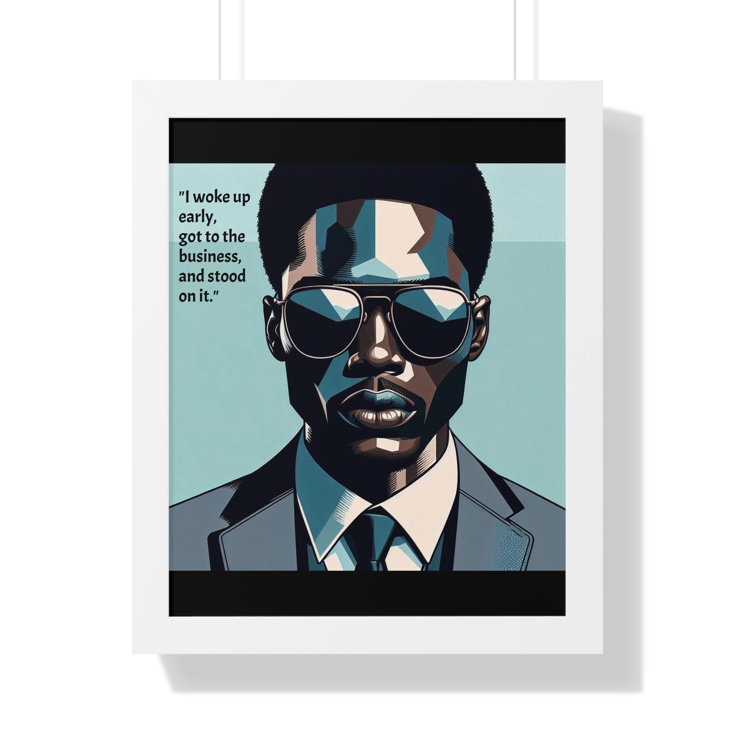 Stylish Framed Vertical Poster - Modern Art for Home Decor - "I woke up early"