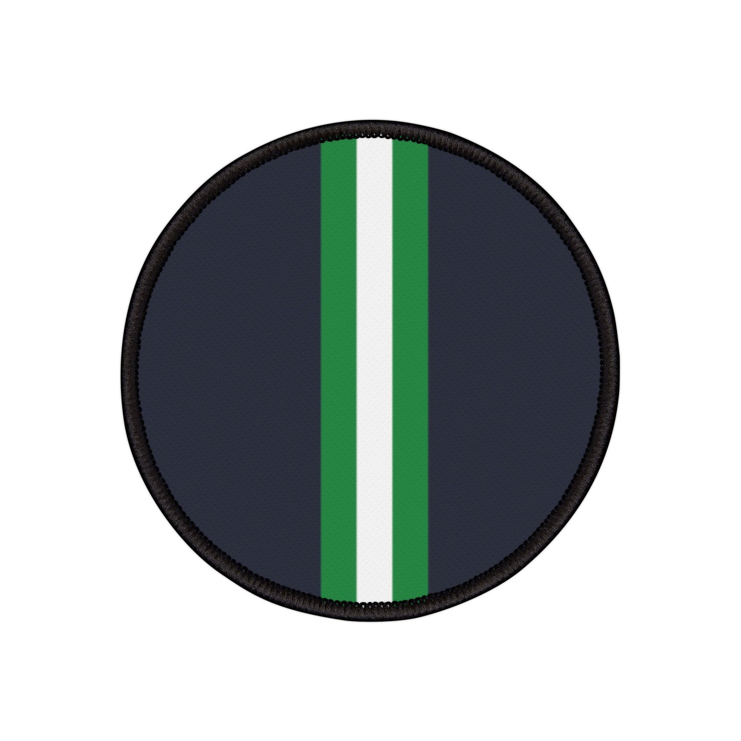 Lunar Midnight & Green-White Striped Customizable Iron-On Patches for Creative Repairs, DIY Fashion Statements, Unique Gift Ideas, and Personalization