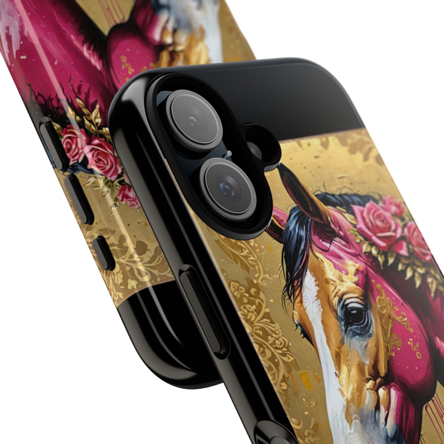 Phone Case - Elegant Horse Damask Design