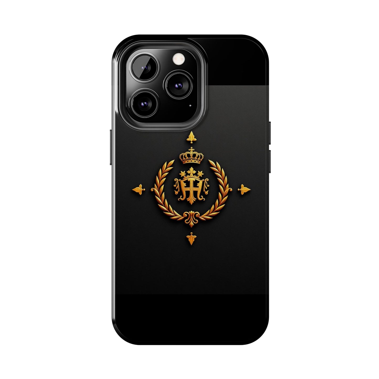 Luxurious Monarch Phone Case, Tough Phone Covers, Elegant Tech Accessories, Gold Crown Design, Stylish Gift for Him/Her - Gold Crest
