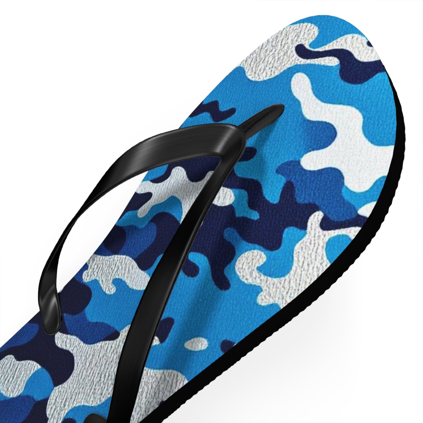 Camo Flip Flops - Stylish Beach Sandals for Summer, Casual Footwear, Vacation Essentials, Poolside Comfort, Outdoor Activities - Blue