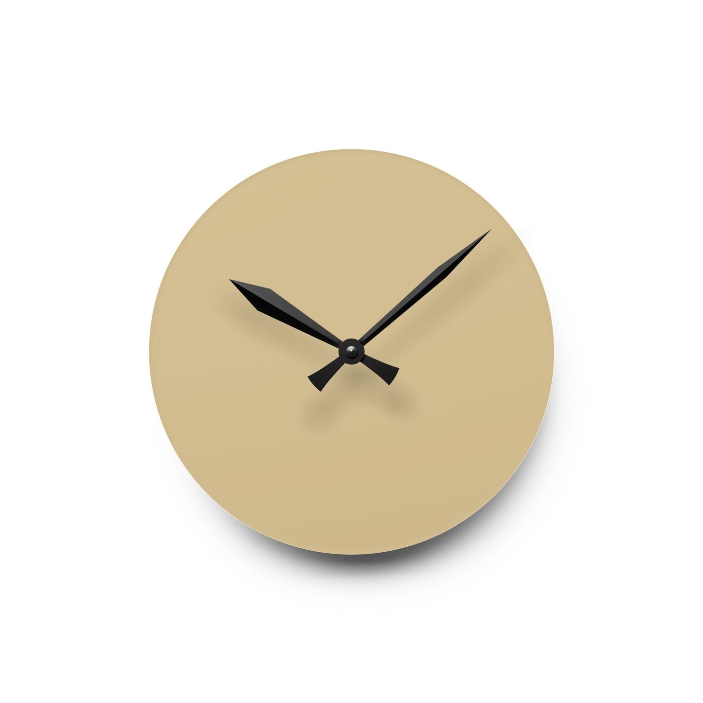 Vanilla Wheat Modern Minimalist Acrylic Wall Clock, Stylish Home Decor, Office Wall Art, Unique Gift for Housewarming, Boho Living Room Accent
