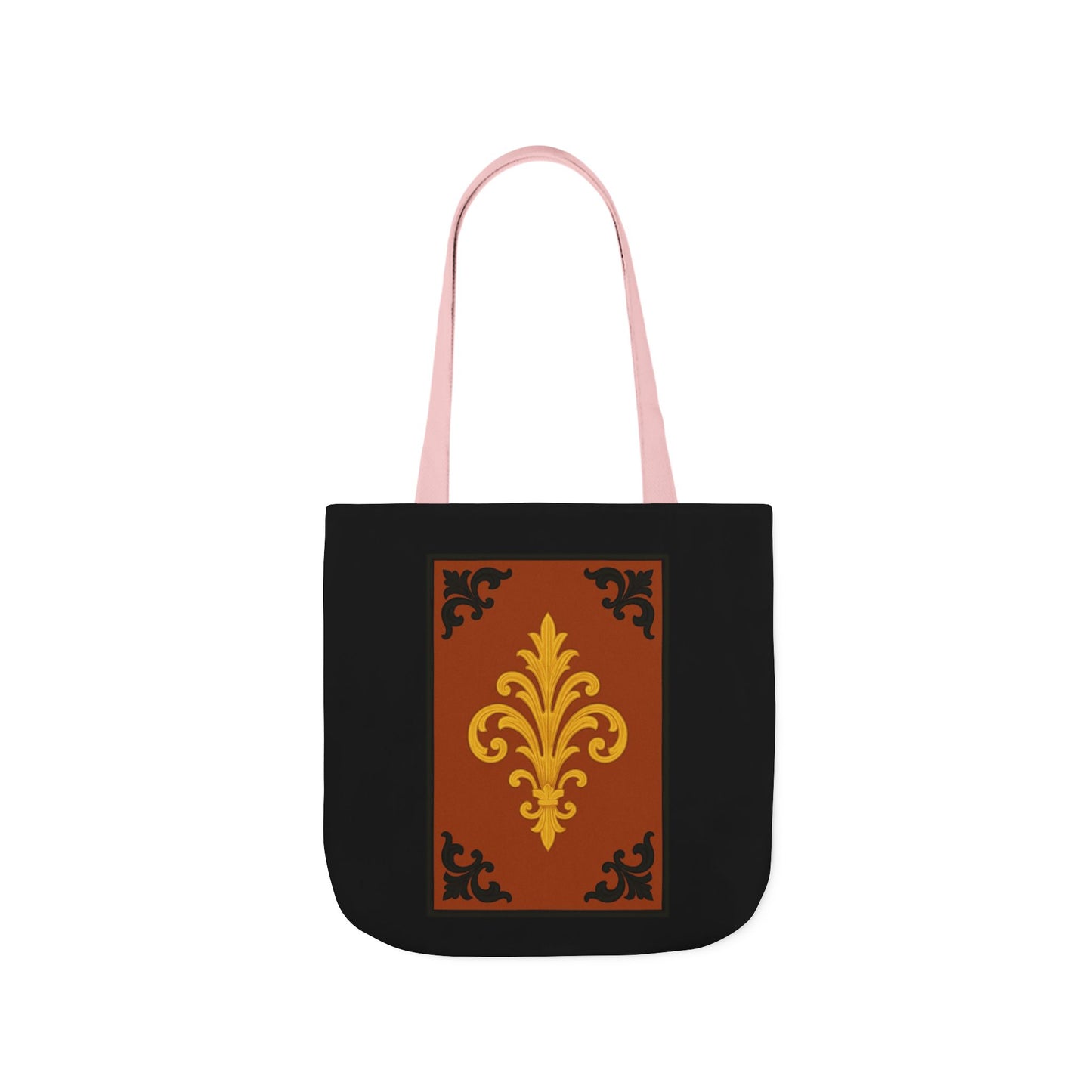 Dusk Terracotta Baroque Canvas Tote — Vintage Baroque Pattern