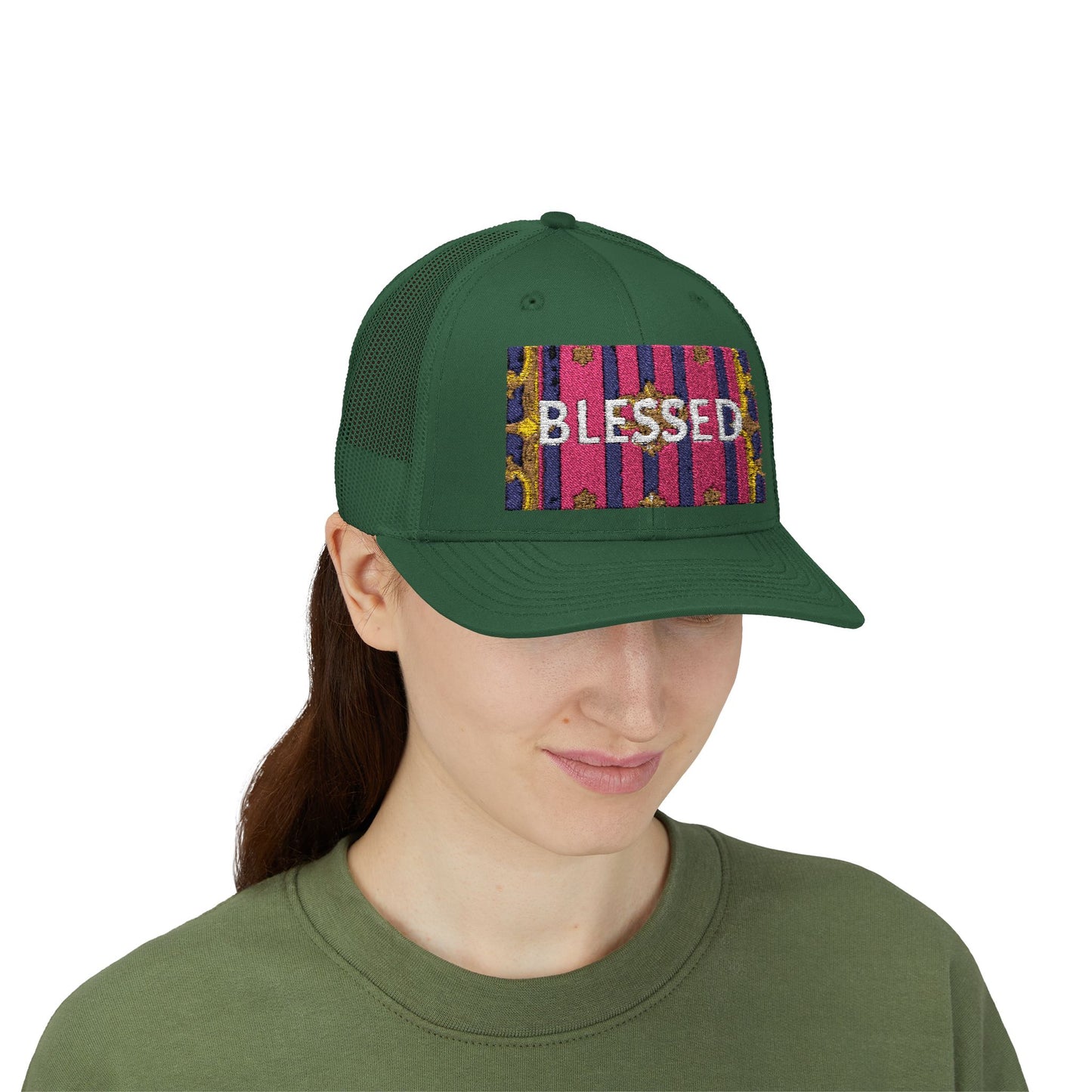 Blessed Snapback Trucker Cap - Inspirational Hat for Faith, Casual Wear, Gifts, Outdoor Activities, Summer Style
