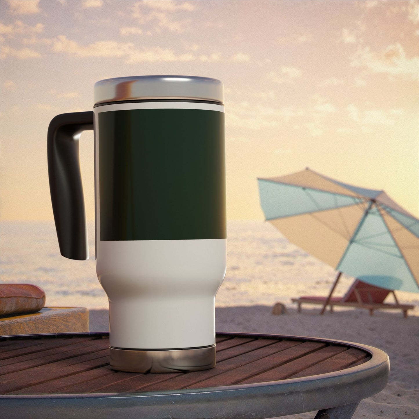 Midnight Green Stainless Steel Travel Mug, Insulated Coffee Mug for Commuters, Personalized Travel Tumbler, Best Gift for Coffee Lovers, 14oz Mug