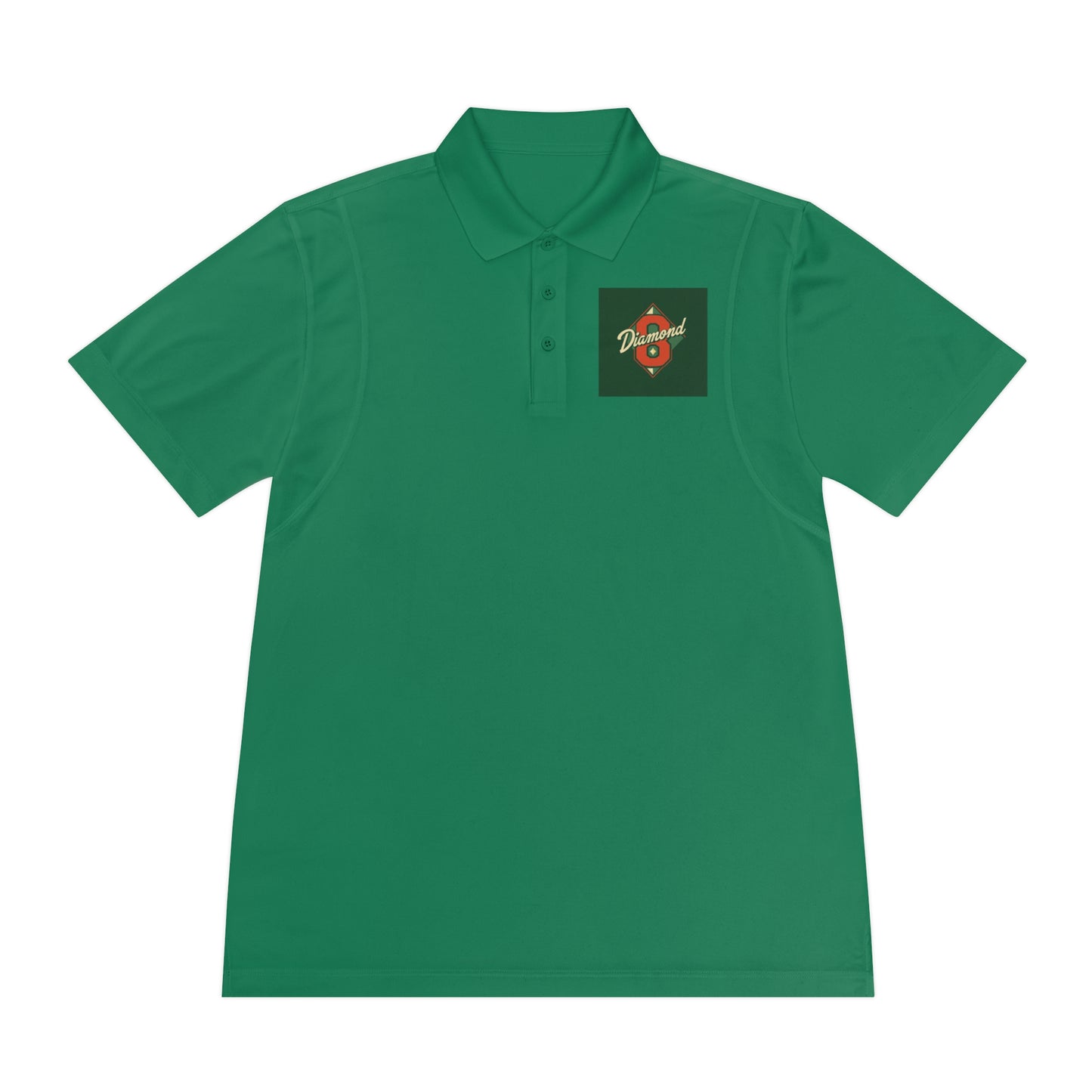 Men's Sport Polo Shirt with Green Design, Casual Wear, Gym Apparel, Outdoor Events, Golf Shirt, Father's Day Gift - Diamond 8