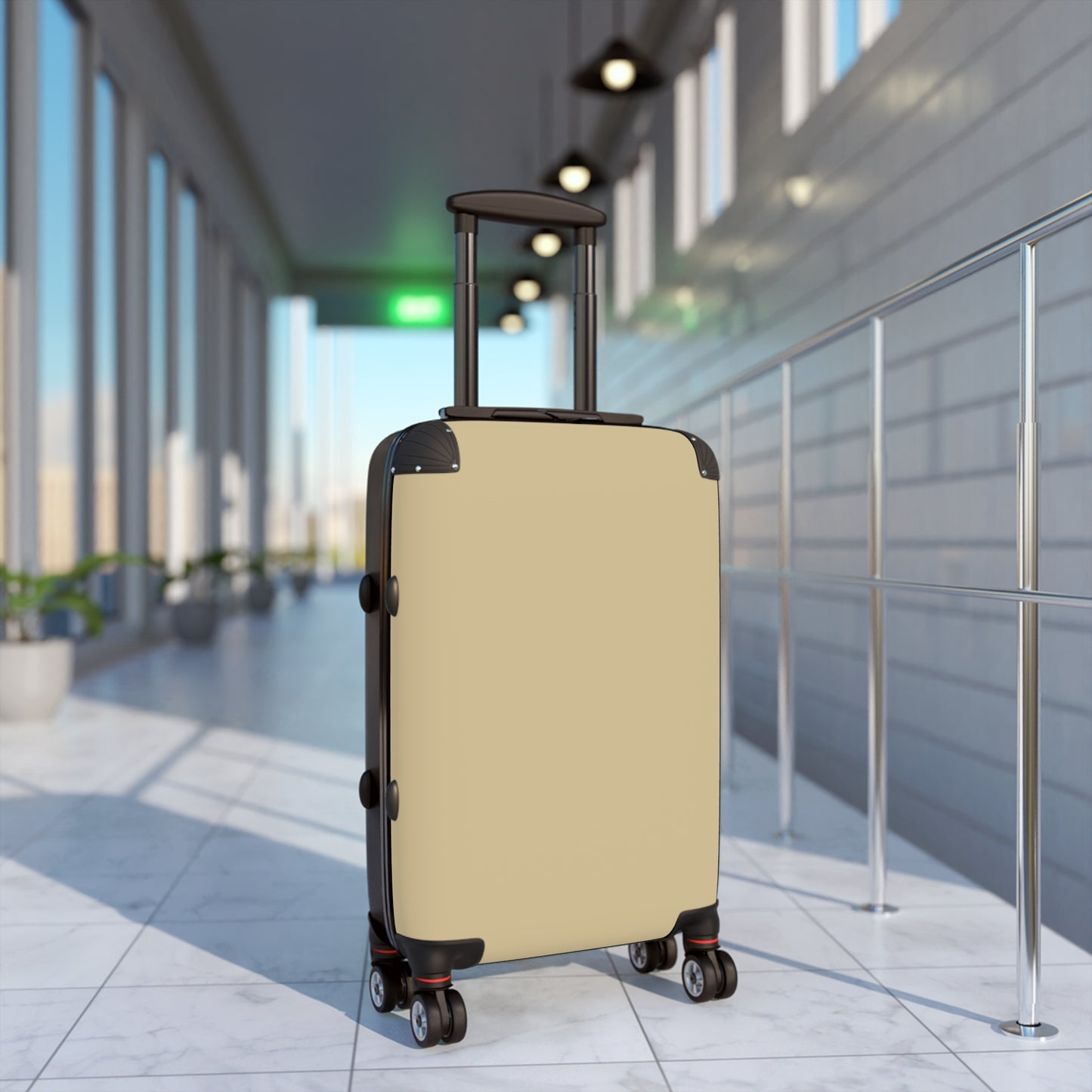 Vanilla Wheat Stylish Suitcases for Travel Enthusiasts, Luggage for Vacation, Personalized Travel Gear, Unique Travel Gifts, Modern Carry-On