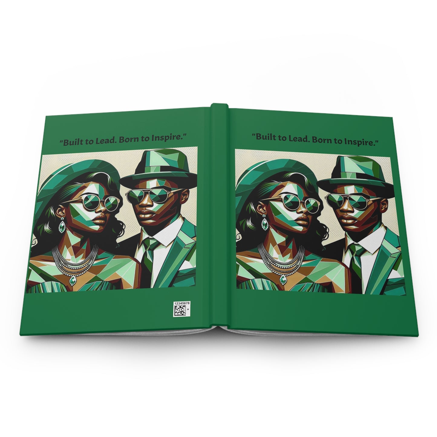Elegant Hardcover Journal - Stylish Writing Notebook - "Built to Lead. Born to Inspire." Design