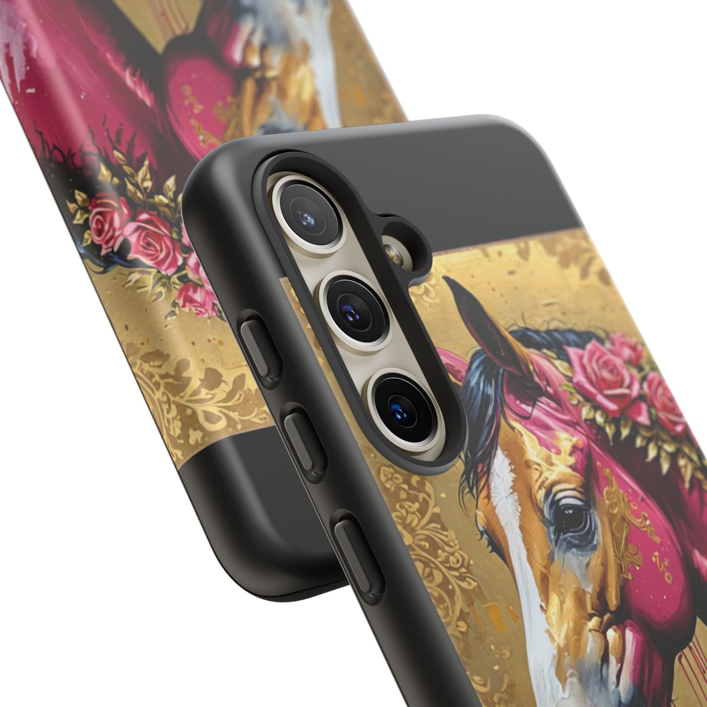 Phone Case - Elegant Horse Damask Design