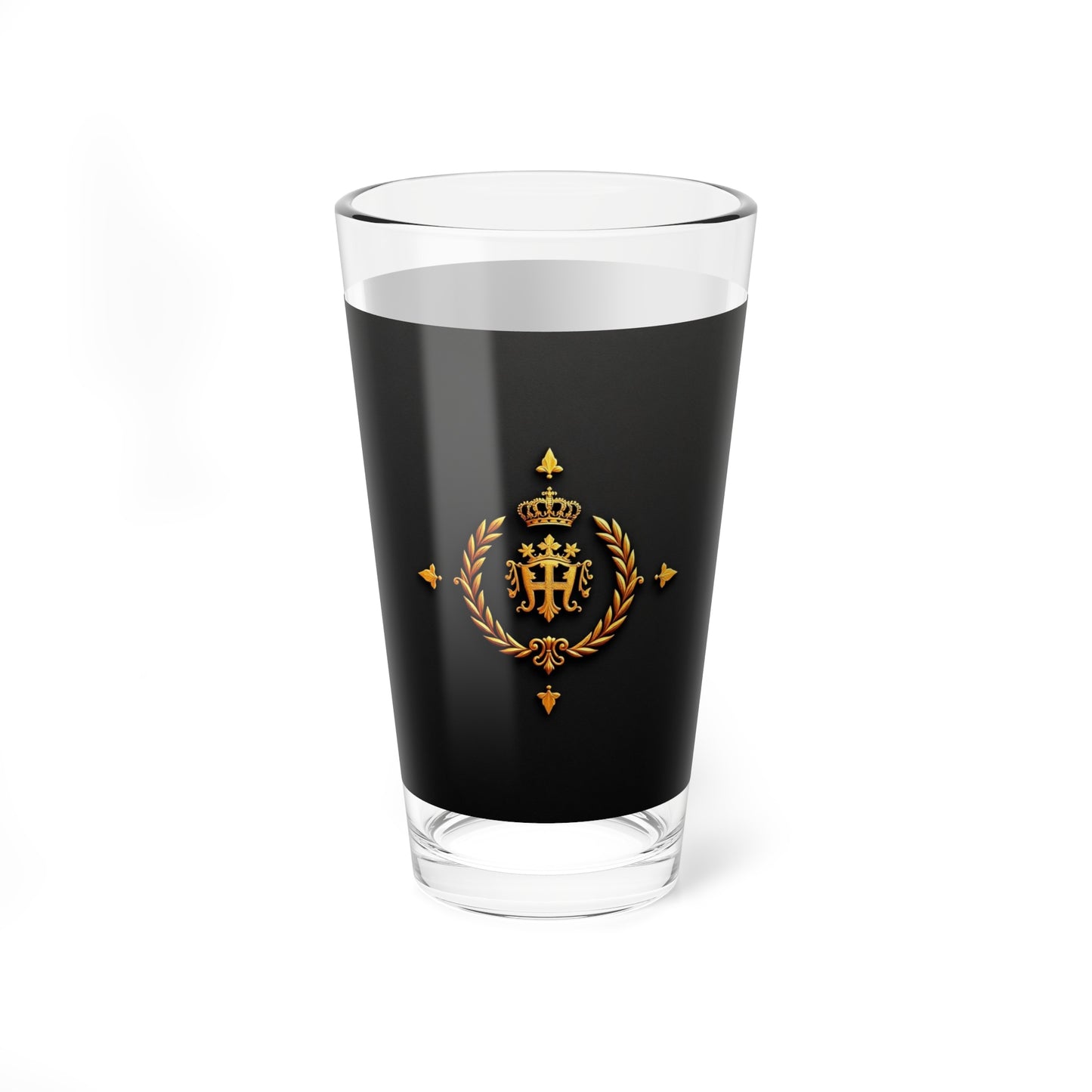 Elegant Mixing Glass - 16oz Cocktail Glass, Perfect for Home Bars, Gifts for Mixologists, Special Occasions, and Entertaining - Gold Crest