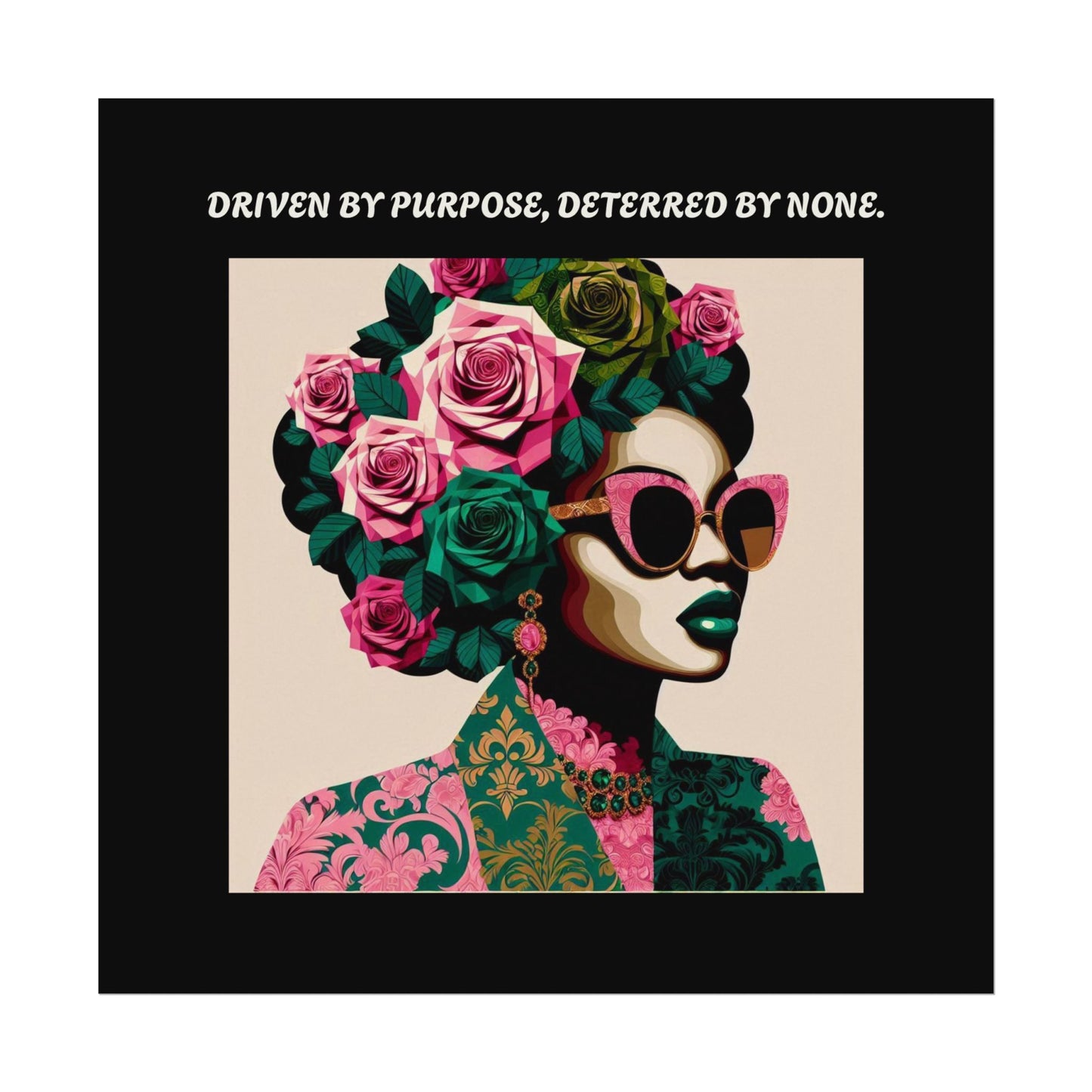 Empowering  Wall Art - 'Driven by Purpose, Deterred by None'