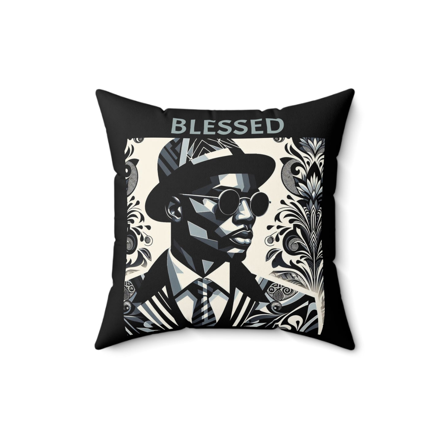 Motivational & Blessed Spun Polyester Square Pillow | Home Decor, Inspirational Gift, Modern Art, Sofa Cushion, Housewarming Decor
