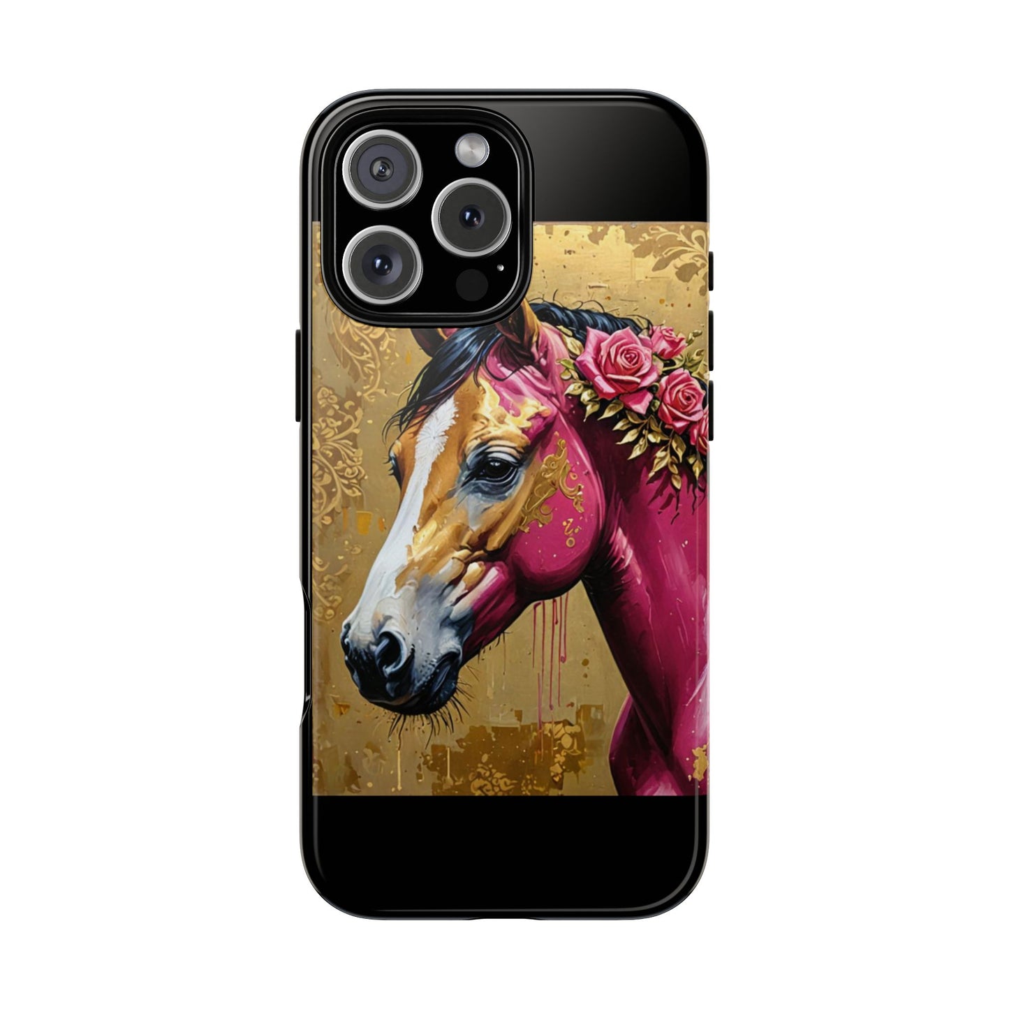 Phone Case - Elegant Horse Damask Design