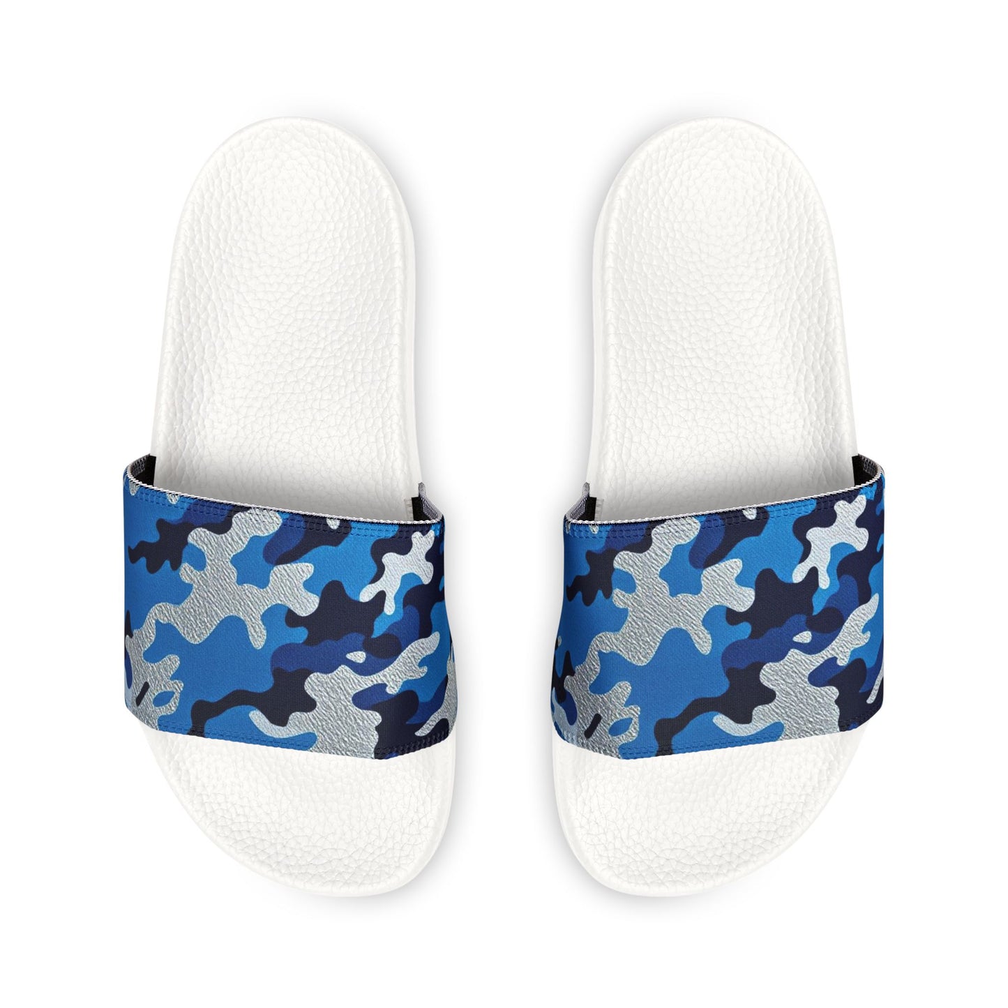 Stylish Men's Removable-Strap Sandals, Casual Footwear, Summer Slides, Gift for Him, Beachwear, Comfortable Sandals - Blue Camo