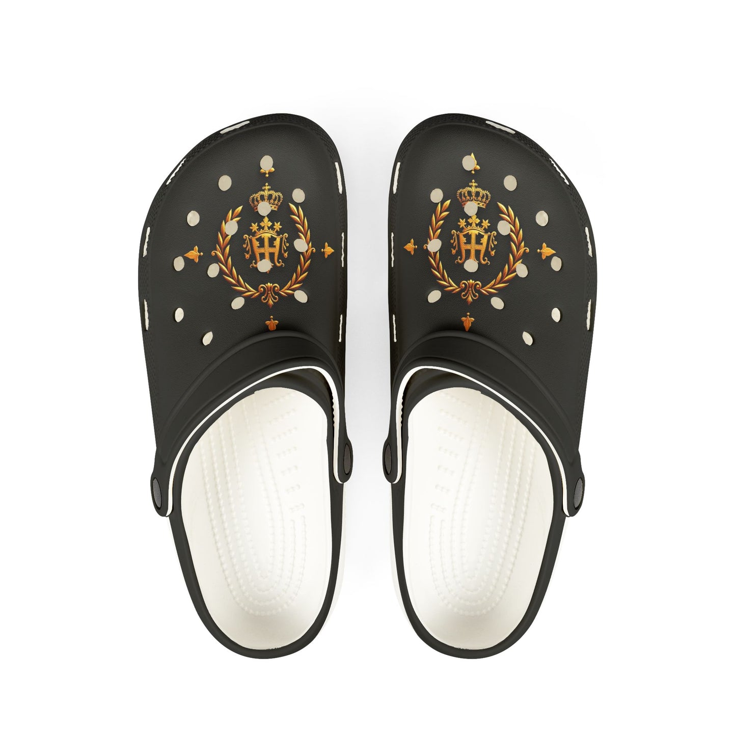 Stylish EVA Foam Rubber Clogs - Trendy Comfort Footwear, Garden Shoes, Pool Slides, Fashionable Slippers, Unique Casual Wear - Gold Crest