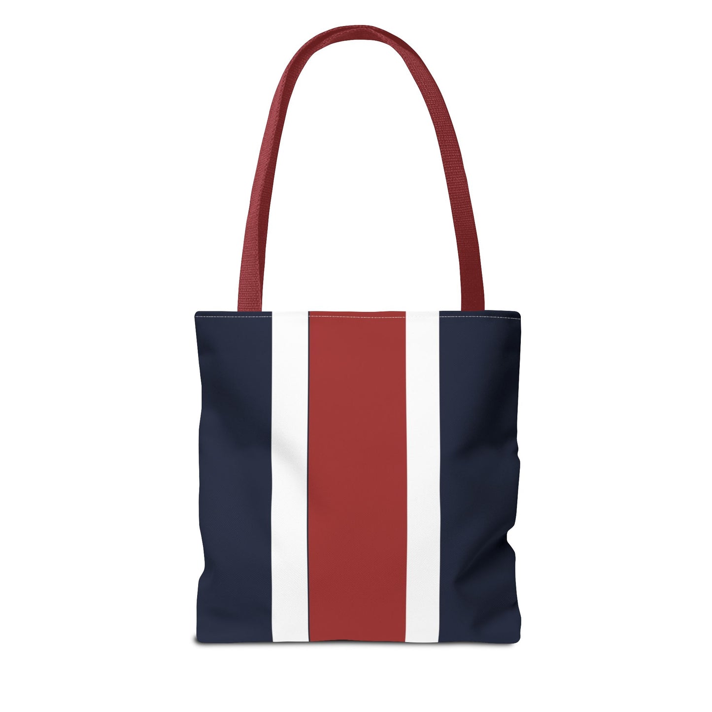 Lunar Midnight & Red-White Striped Tote Bag, Summer Beach Bag, Casual Shopping Tote, Patriotic Gift for Her, Travel Accessory