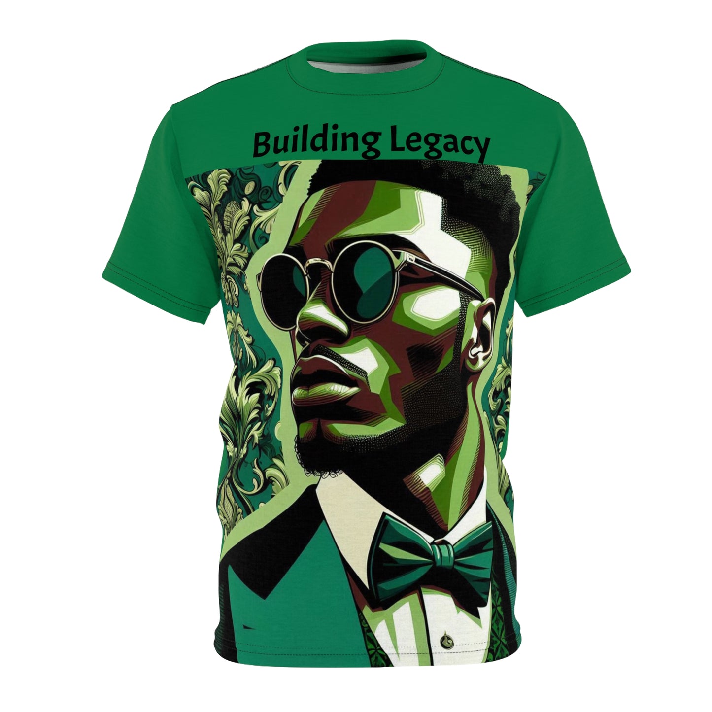 Legacy Building Unisex Tee, Stylish Graphic Shirt, Unique Gift for Him, Bold Fashion Statement, Casual Wear, Green Design
