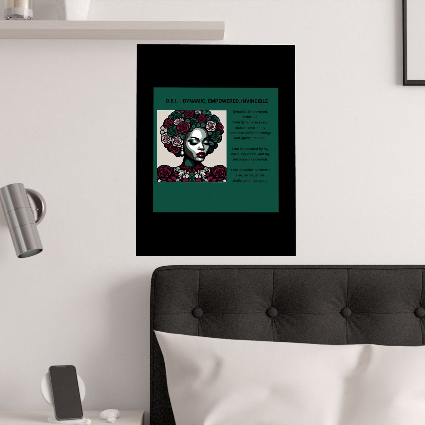 Empowered Feminine Wall Art Poster - Dynamic, Empowered & Invincible Design