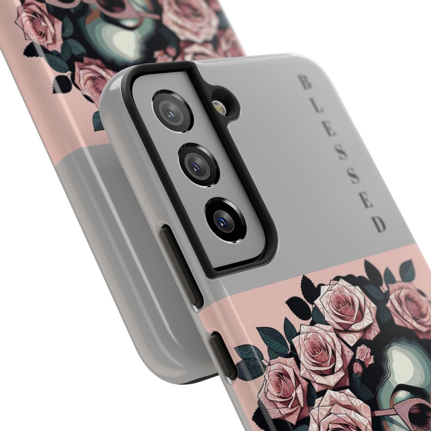 Blessed Floral Tough Phone Cases | Unique Gift for Her, Gift for Mom, Stylish Protection, Birthday Present, Black Girl Art