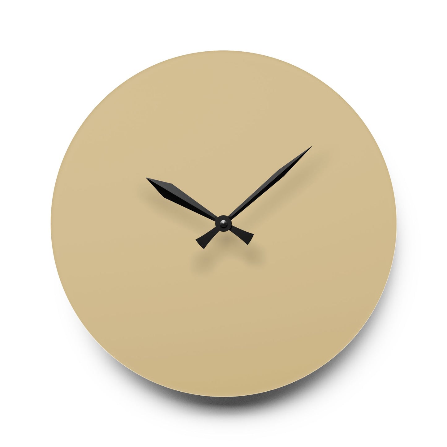 Vanilla Wheat Modern Minimalist Acrylic Wall Clock, Stylish Home Decor, Office Wall Art, Unique Gift for Housewarming, Boho Living Room Accent