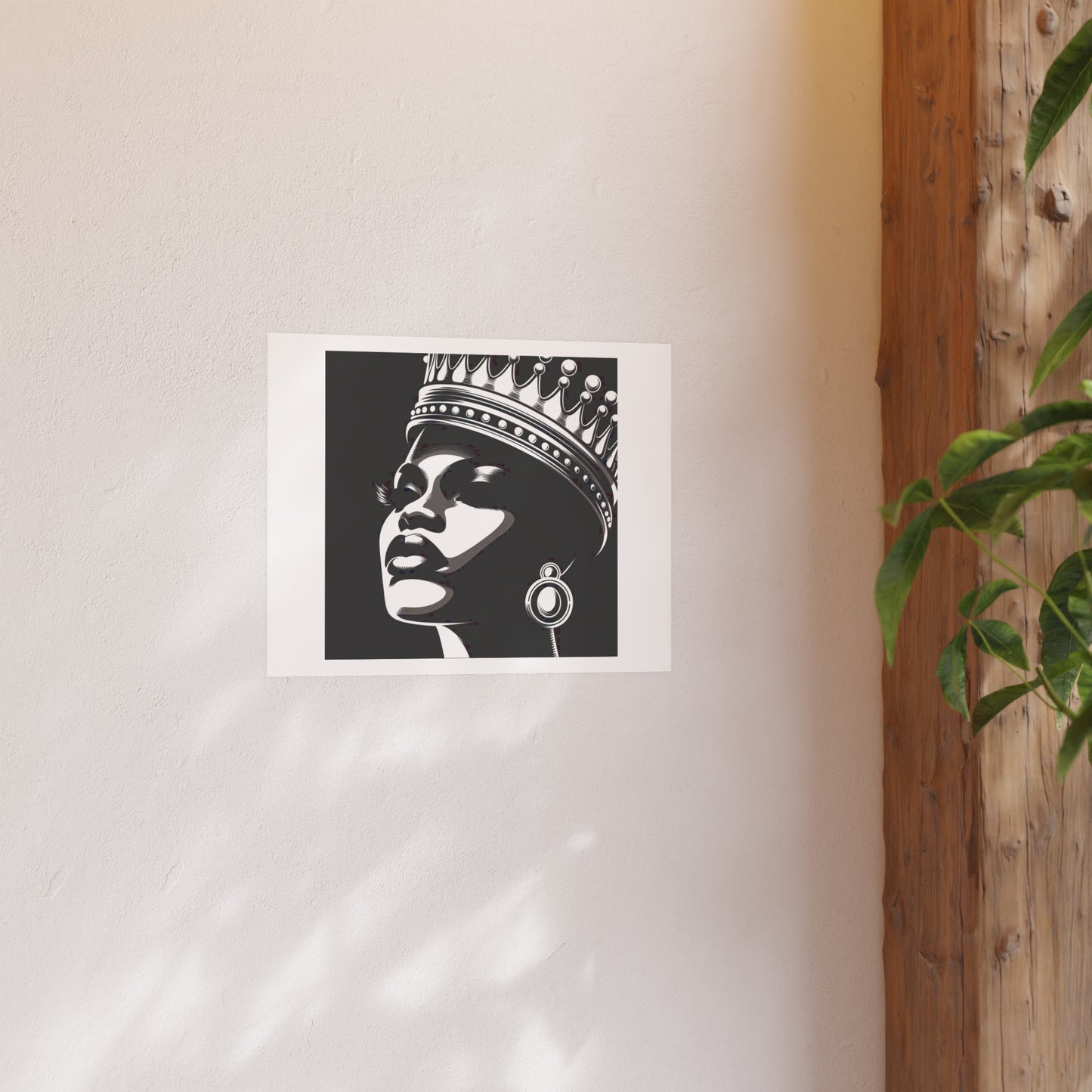 Elegant Crowned Queen Poster - Black & White Art Print, Wall Decor, Home Aesthetic, Gift Idea, Birthday, Celebrations