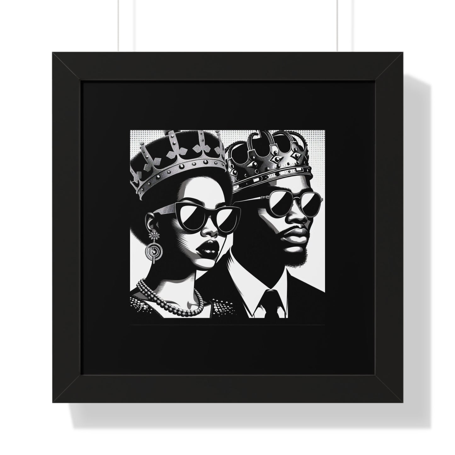 Royalty Framed Poster, Wall Art Decor, Black Culture Art, Modern Home Decor, Unique Gift for Her/Him