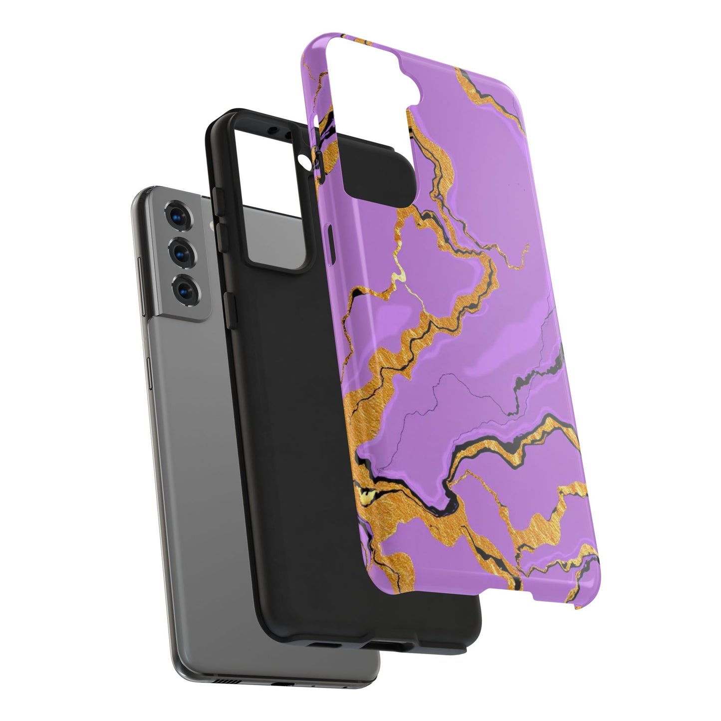 Stylish Tough Phone Cases with Purple Marble Design, Protective Phone Cases, Trendy Phone Accessories, Gift for Her, Unique Phone Cover