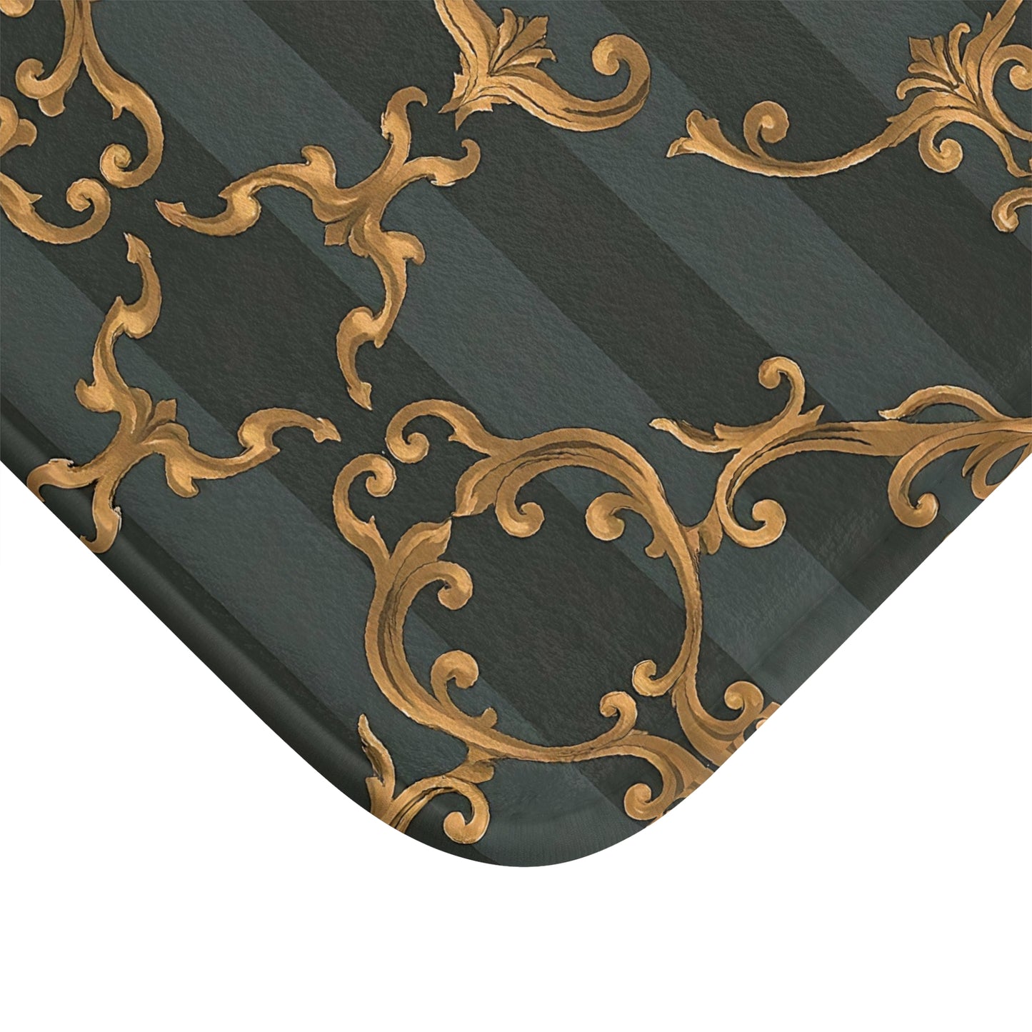 Elegant Gold Pattern Bath Mat - Luxurious Comfort for Your Bathroom